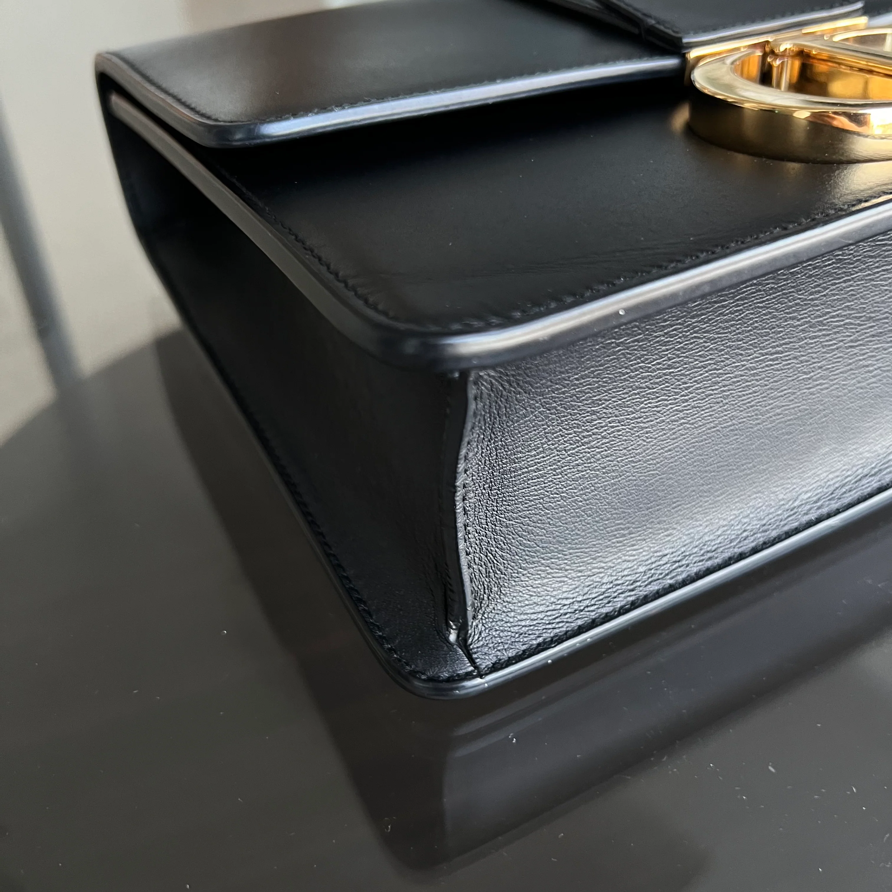 Dior Montaigne 30 Smooth Calfskin Black Golden Hardware - Best Luxury Designers