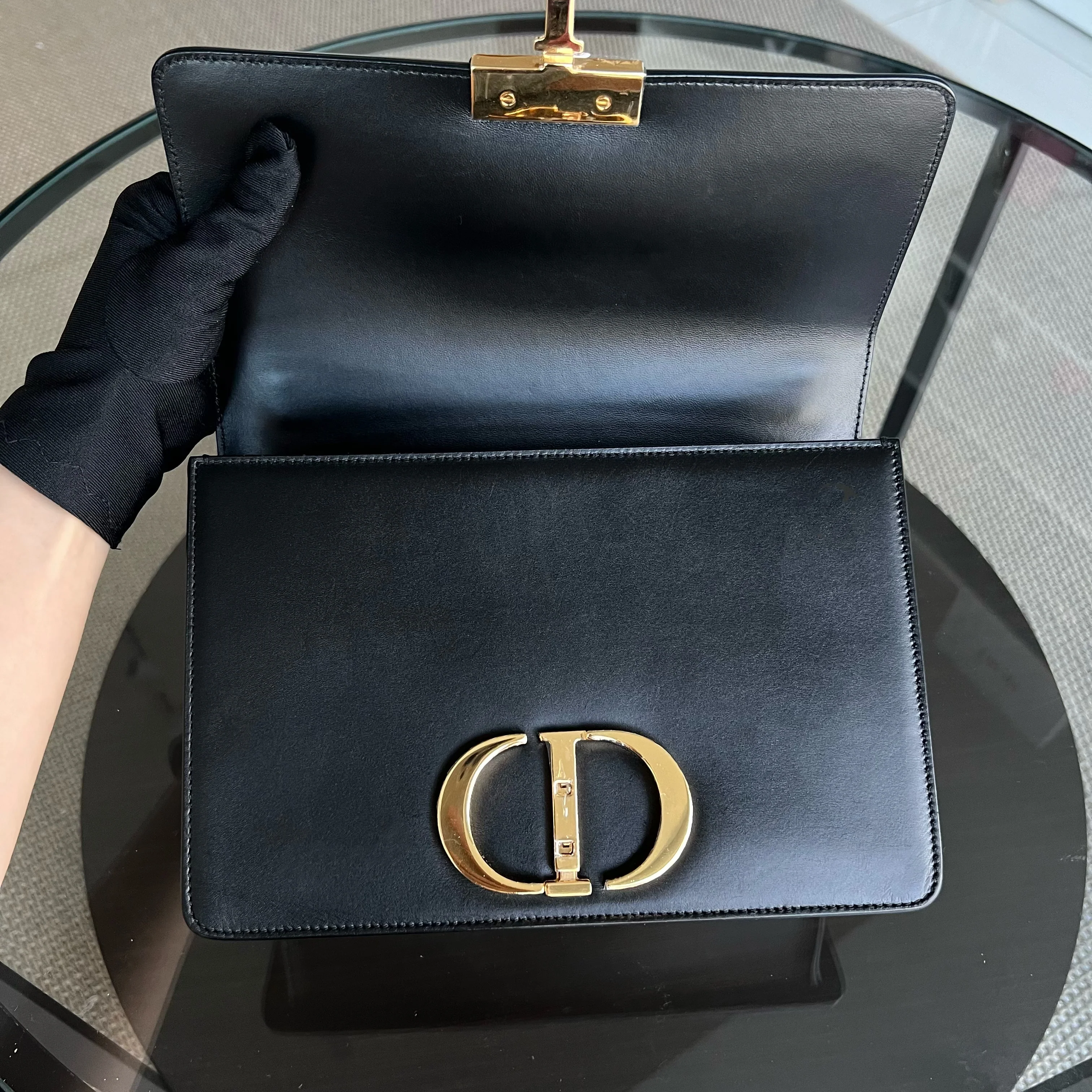 Dior Montaigne 30 Smooth Calfskin Black Golden Hardware - Best Luxury Designers