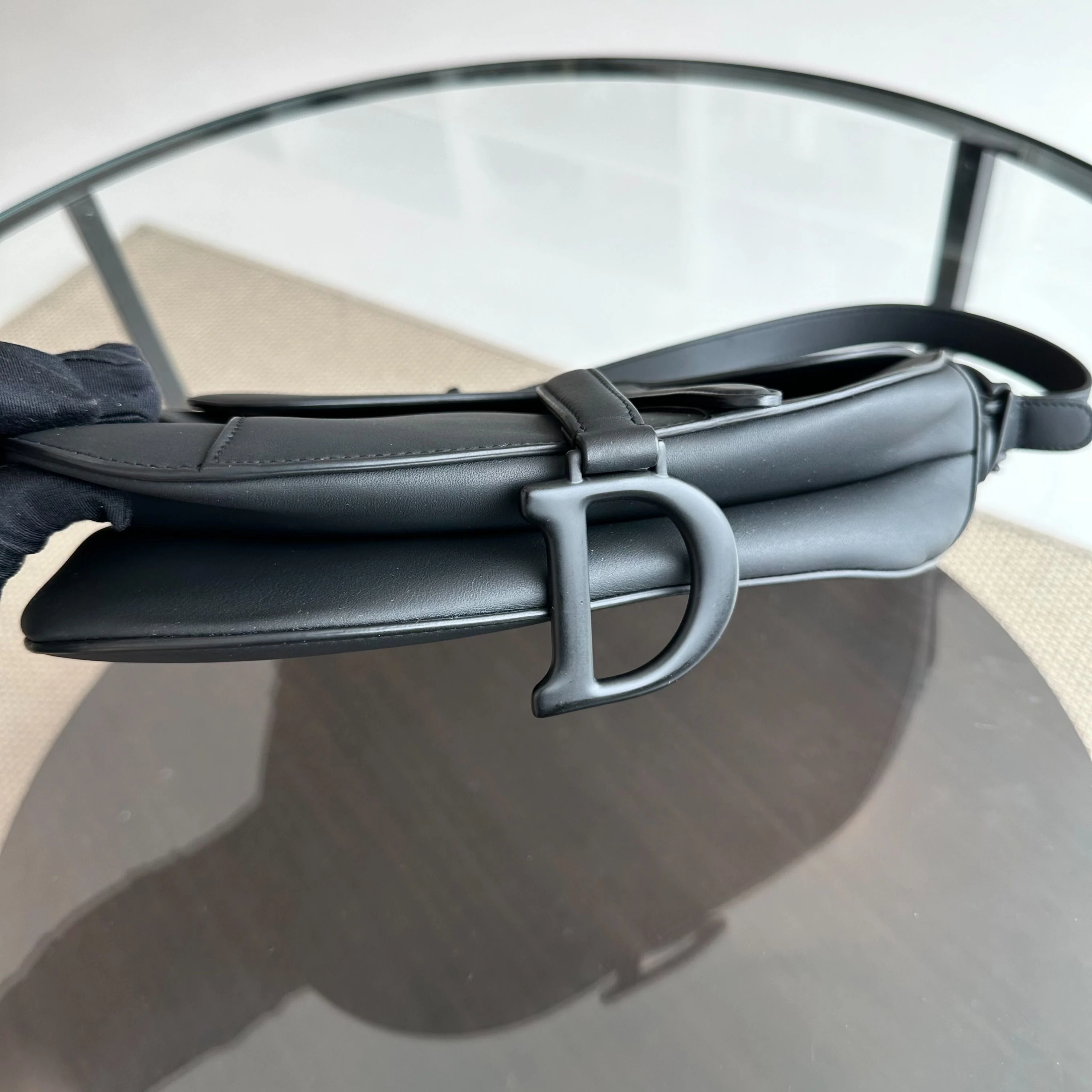 Dior Saddle Medium All Black Classic Lambskin BHW - Best Luxury Designers