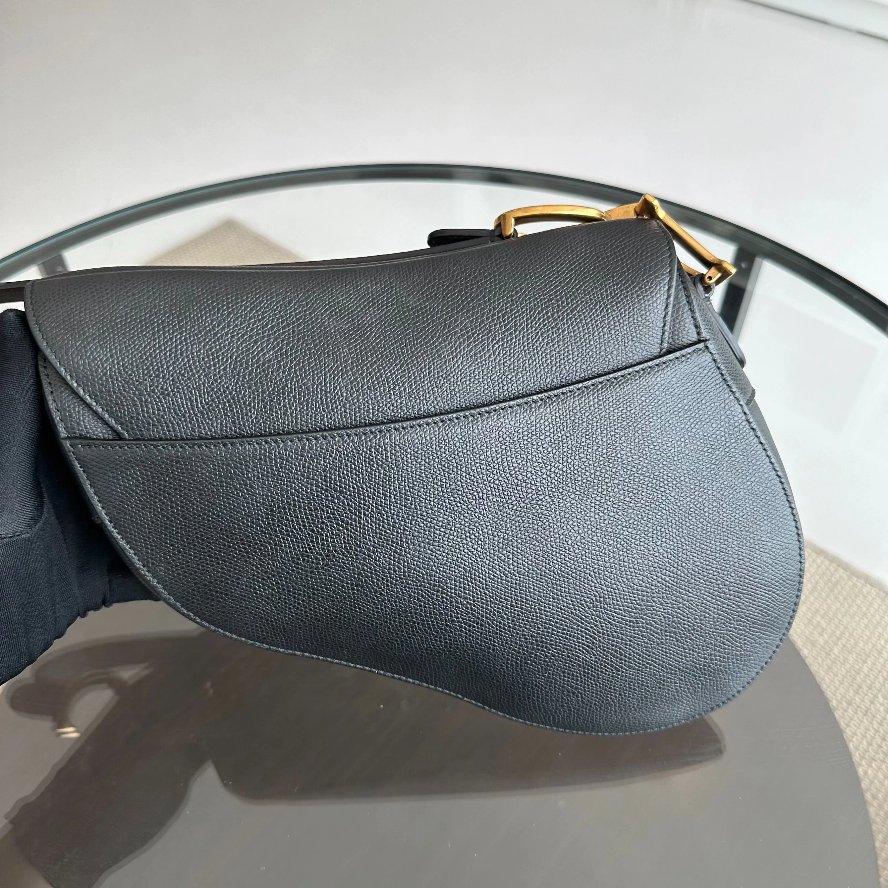 Dior Saddle Medium Grained Calfskin Black GHW - Best Luxury Designers