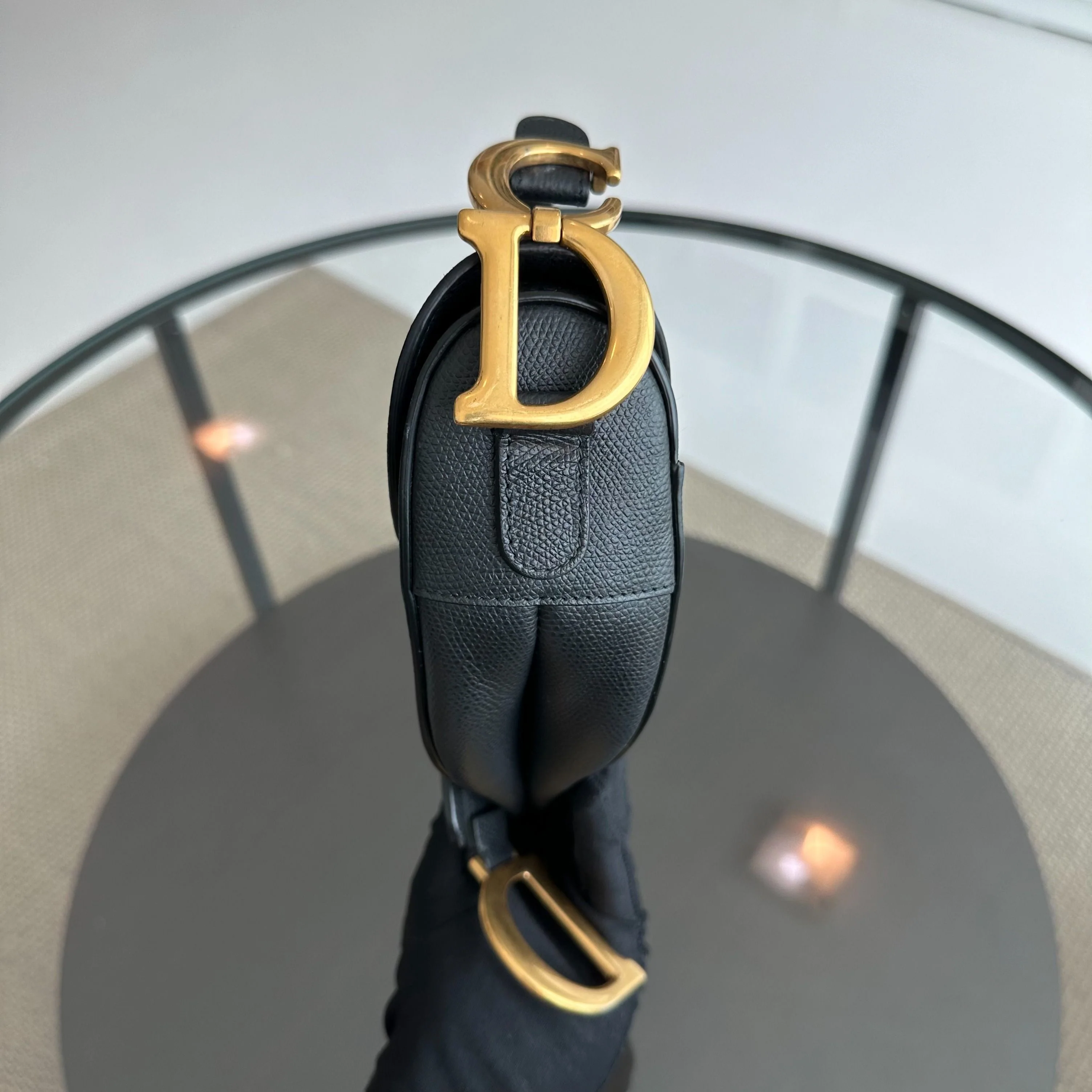 Dior Saddle Medium Grained Calfskin Black GHW - Best Luxury Designers