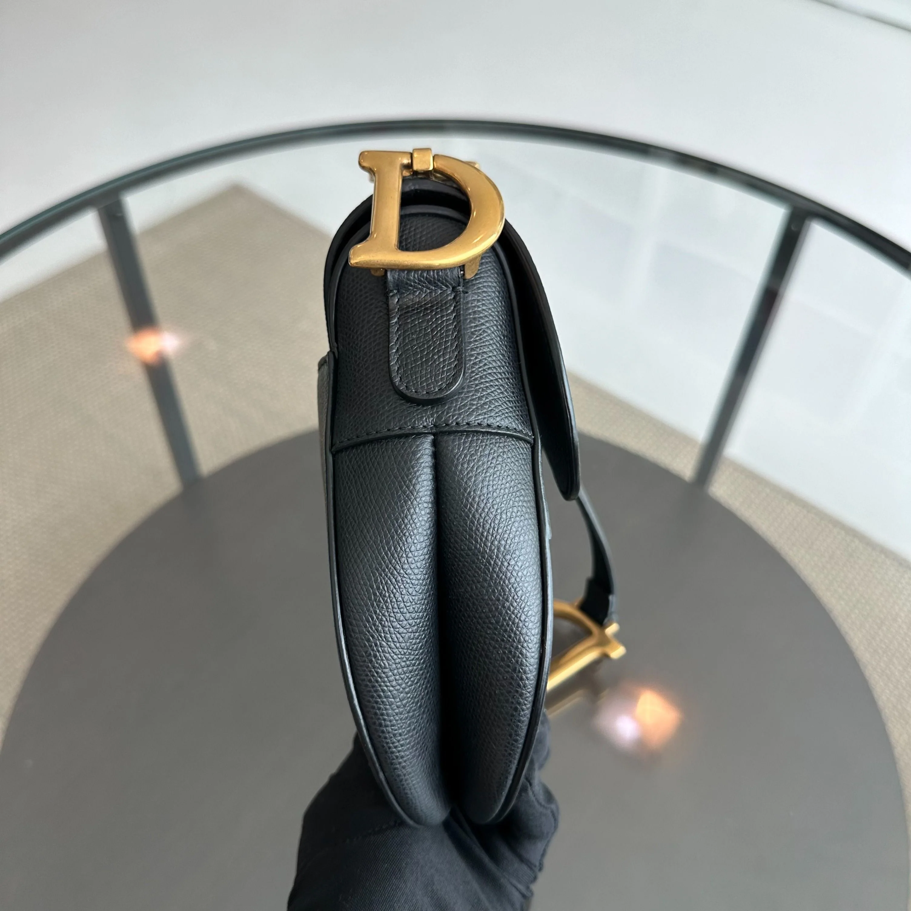 Dior Saddle Medium Grained Calfskin Black GHW - Best Luxury Designers