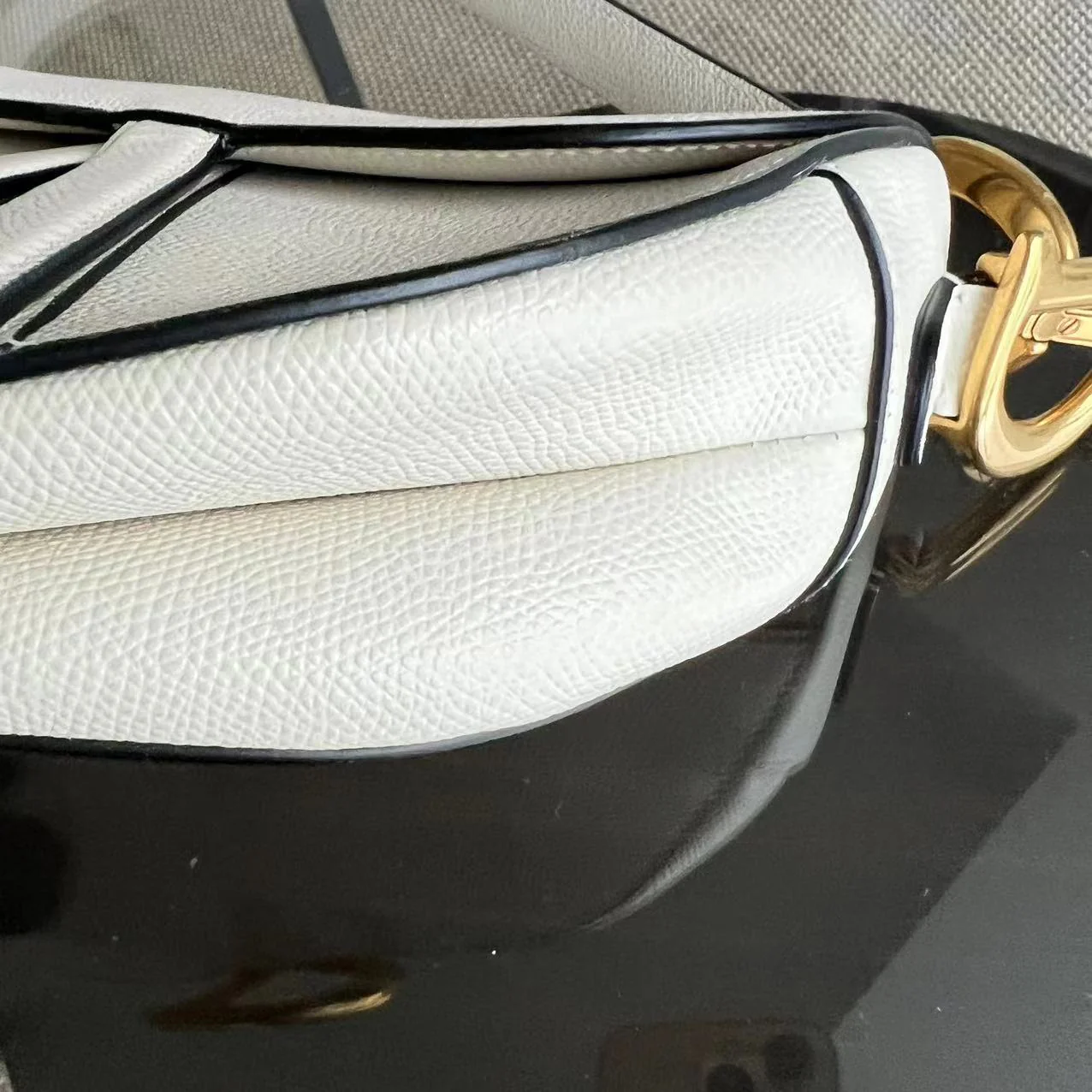 Dior Saddle Medium Grained Calfskin White GHW - Best Luxury Designers