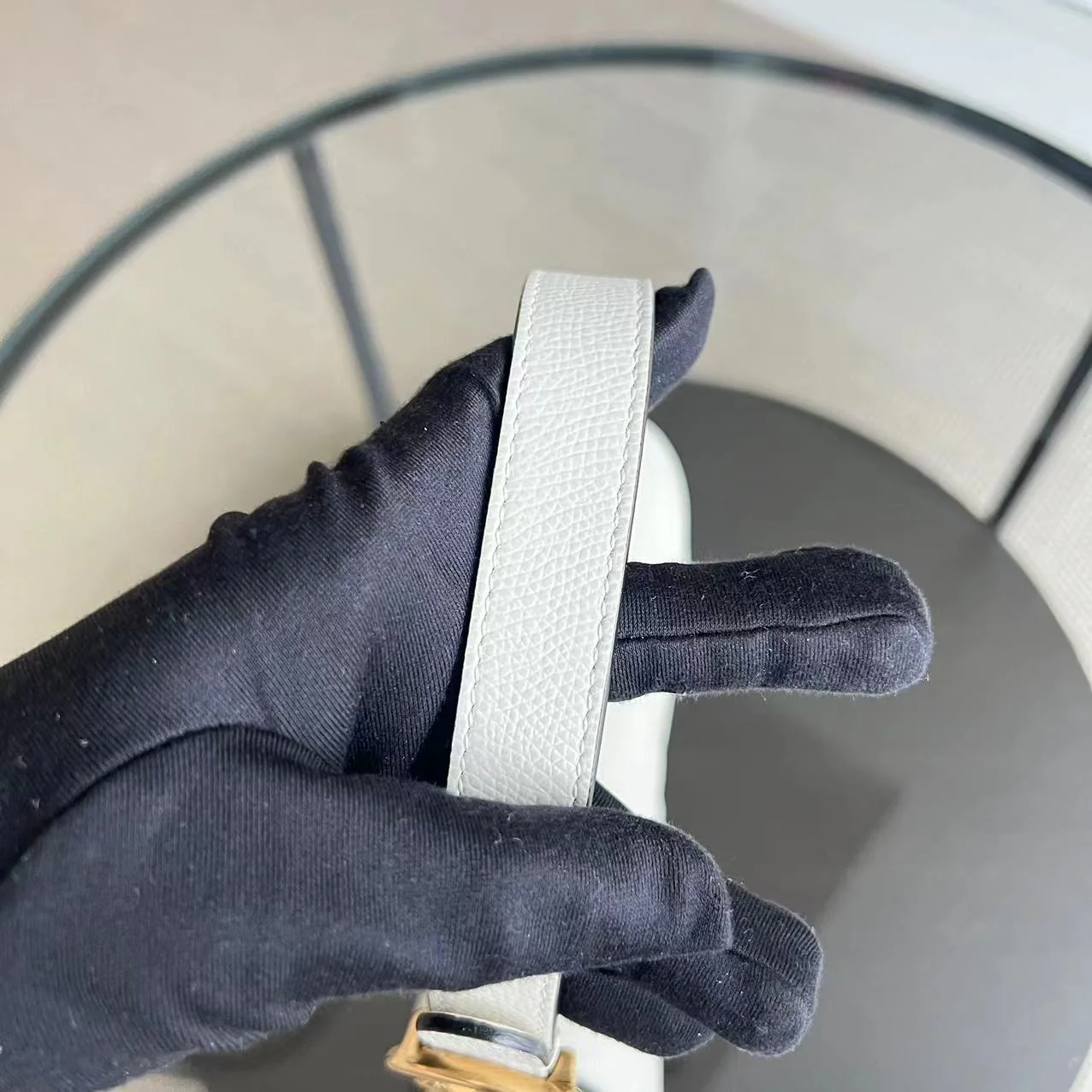 Dior Saddle Medium Grained Calfskin White GHW - Best Luxury Designers