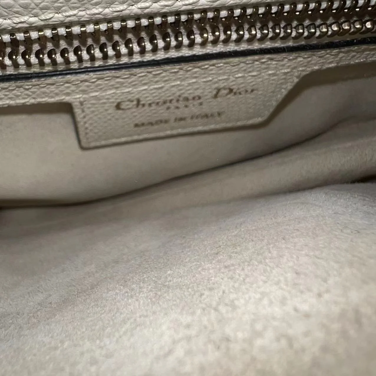 Dior Saddle Medium Grained Calfskin White Golden Hardware - Best Luxury Designers