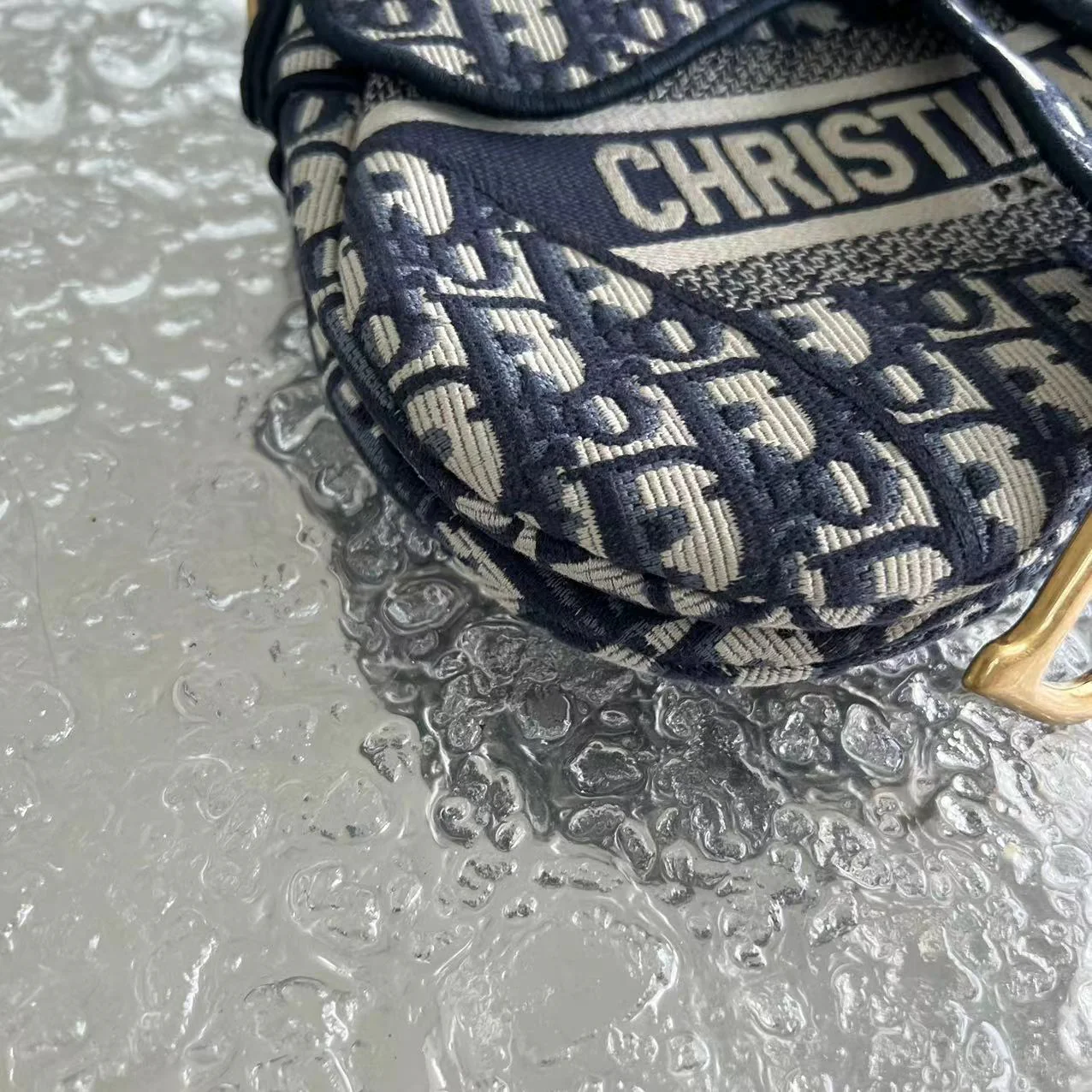 Dior Saddle Medium Oblique Canvas Monogram Dark Blue Golden Hardware - Best Luxury Designers