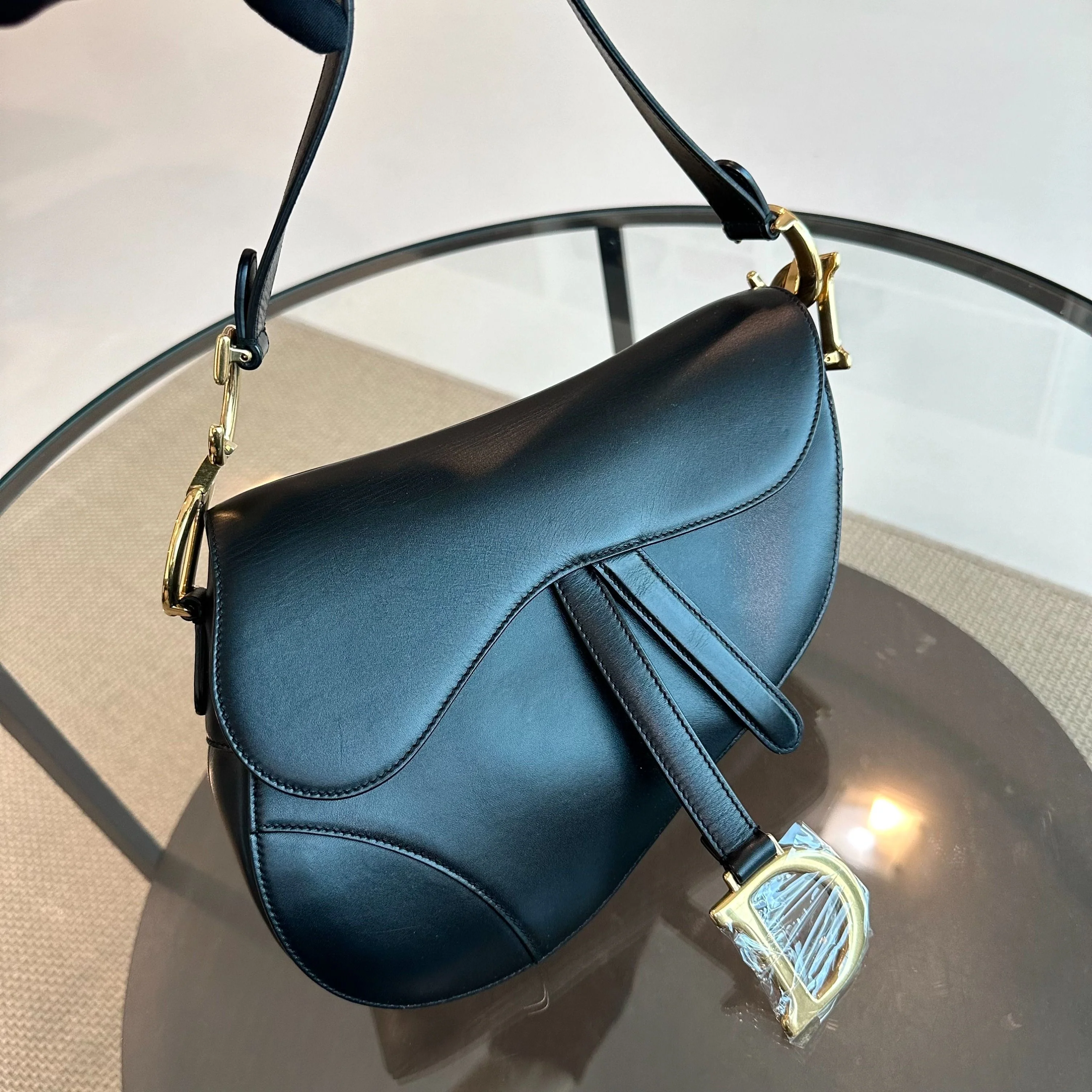 Dior Saddle Medium Smooth Calfskin Black GHW - Best Luxury Designers