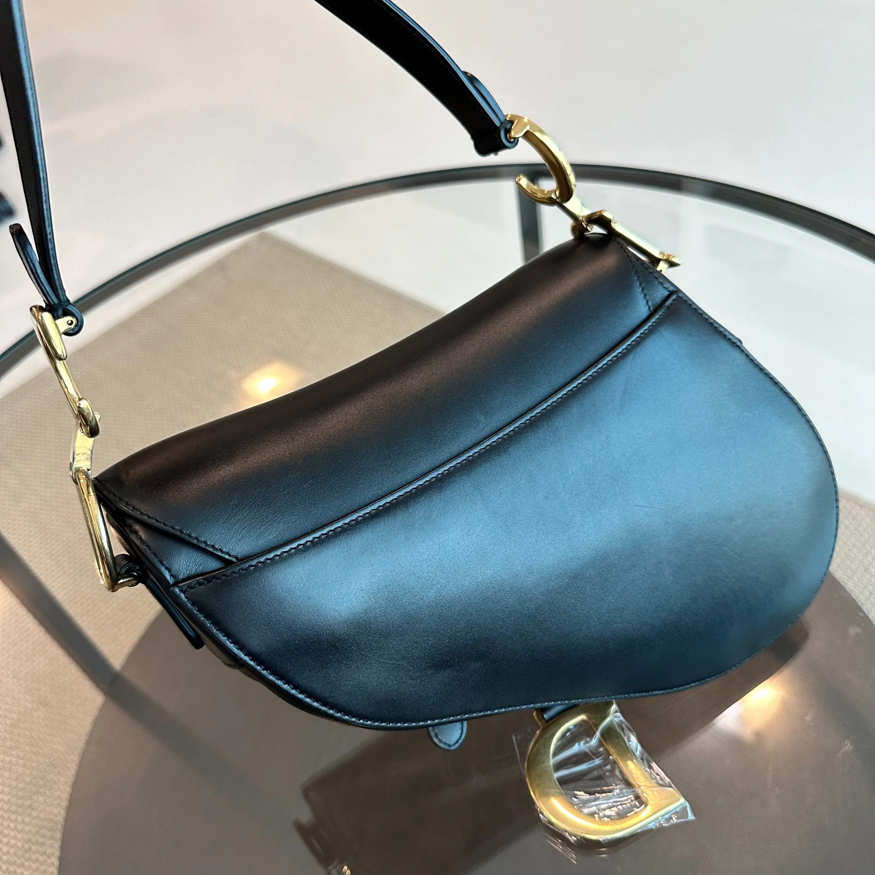 Dior Saddle Medium Smooth Calfskin Black GHW - Best Luxury Designers