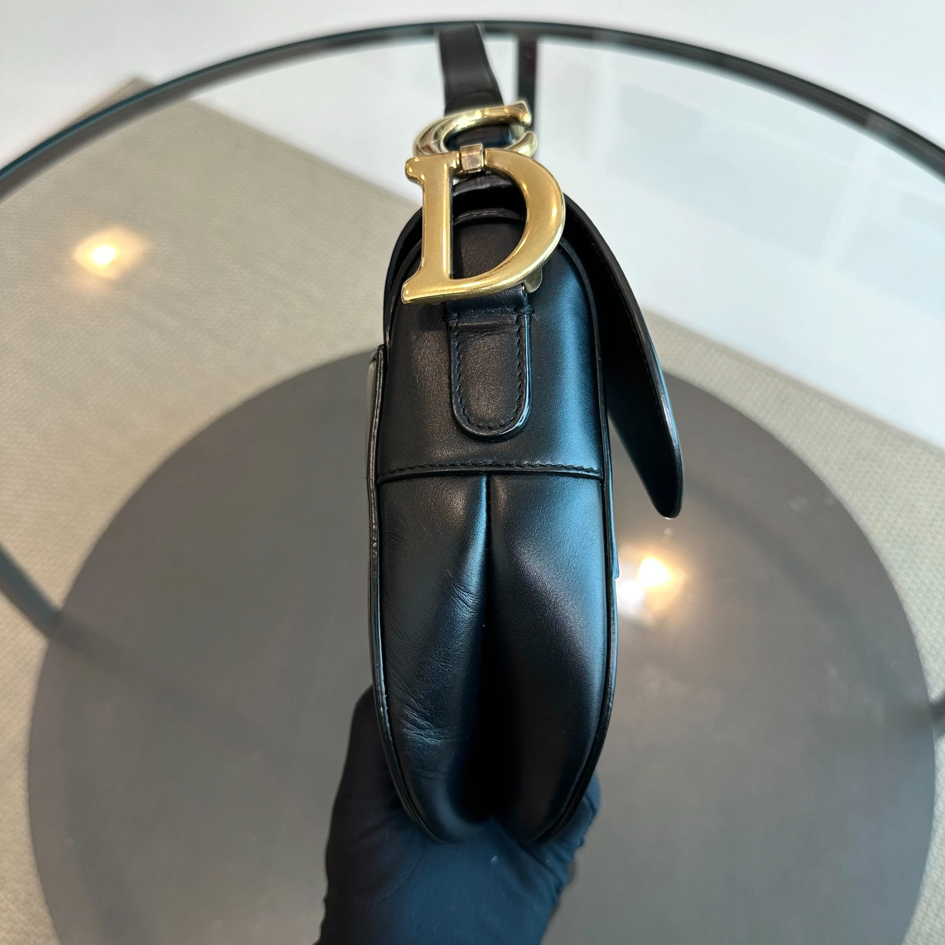 Dior Saddle Medium Smooth Calfskin Black GHW - Best Luxury Designers