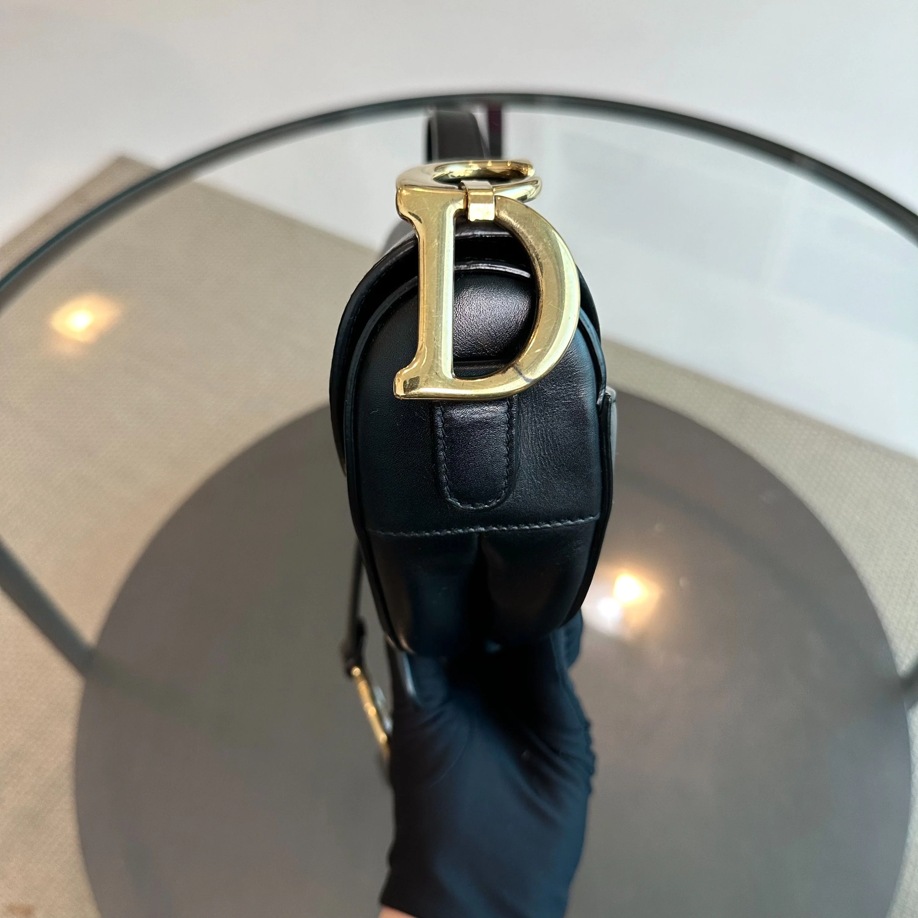 Dior Saddle Medium Smooth Calfskin Black GHW - Best Luxury Designers