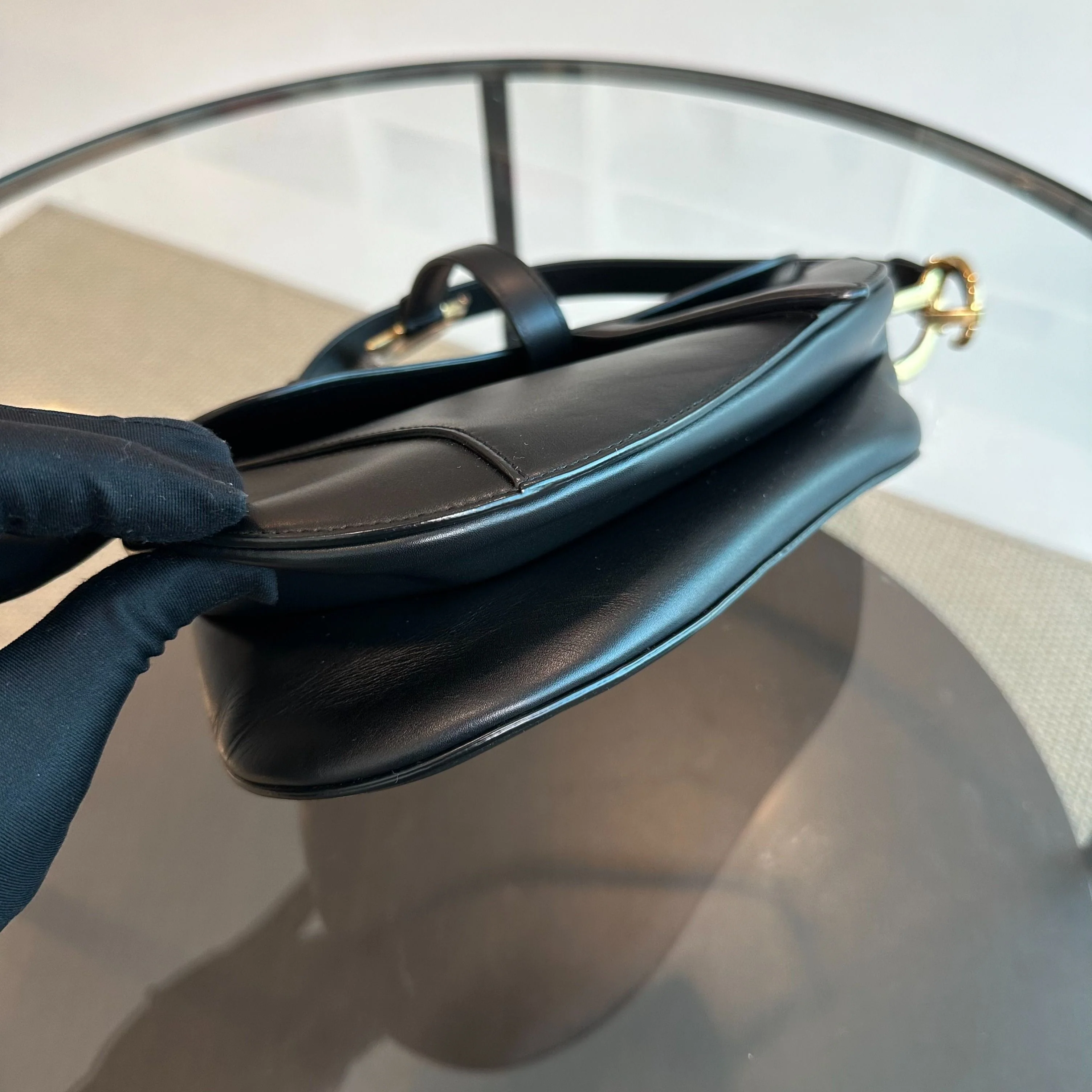 Dior Saddle Medium Smooth Calfskin Black GHW - Best Luxury Designers