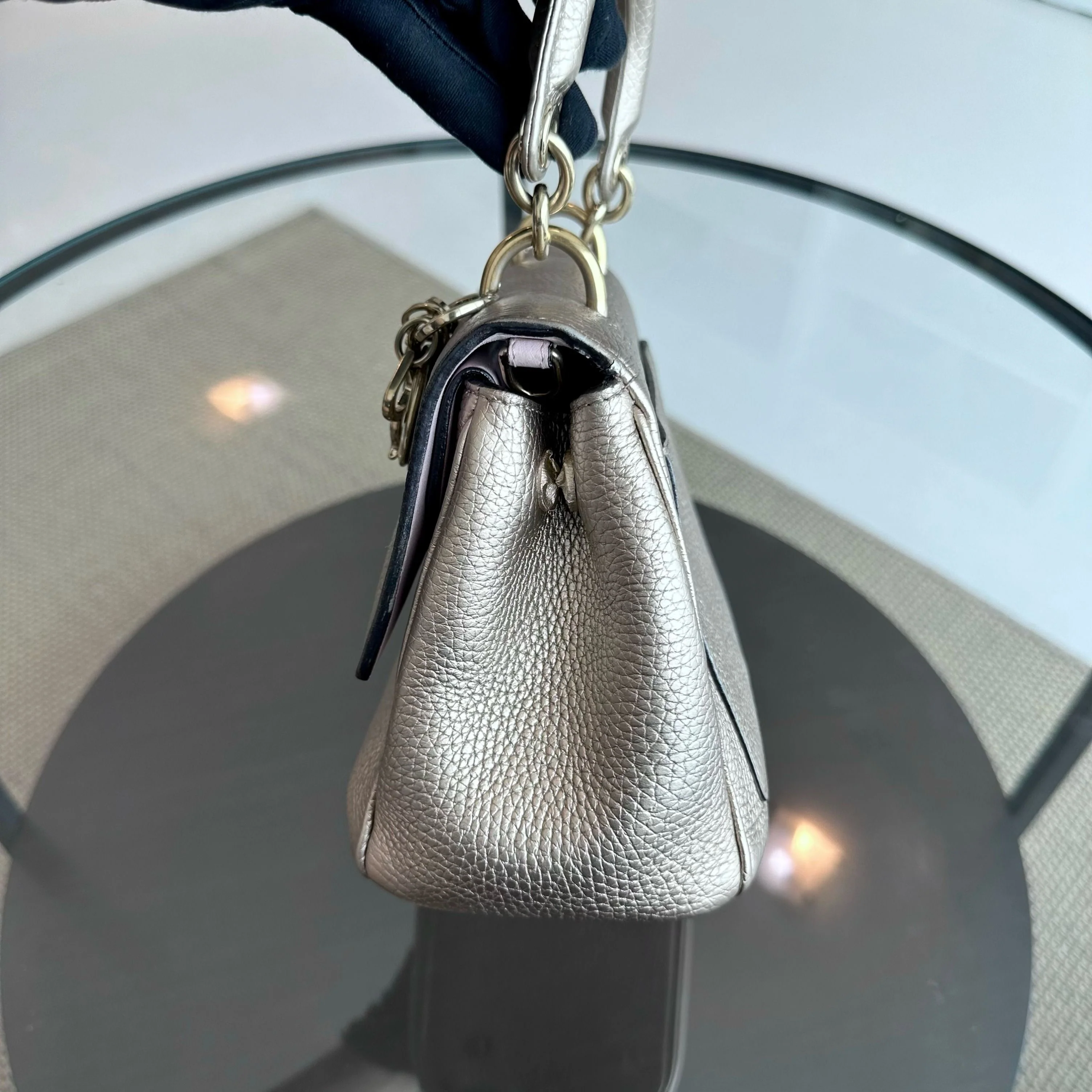 Be Mini Gold Grained Calfskin GHW