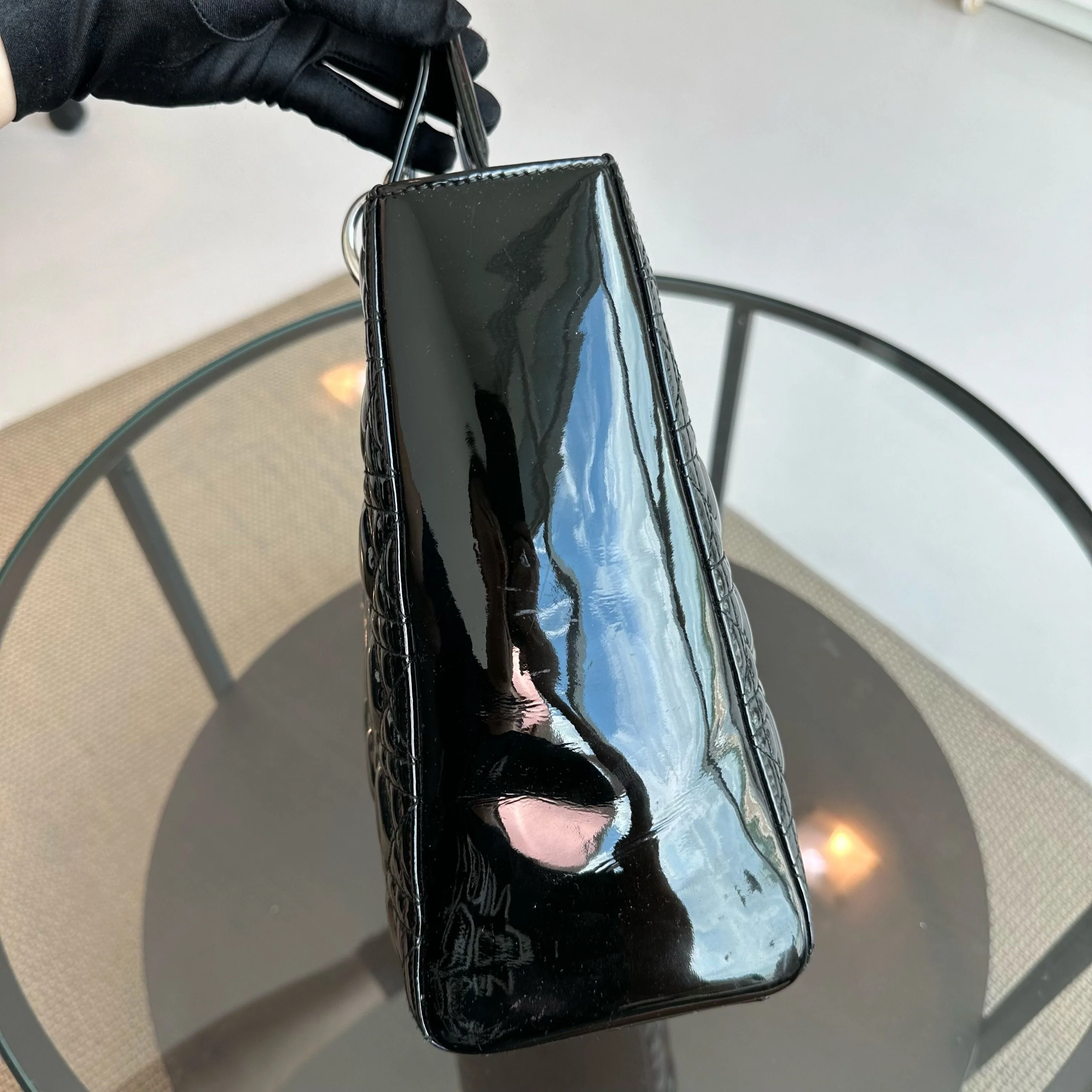 Lady Large Patent Leather Black SHW