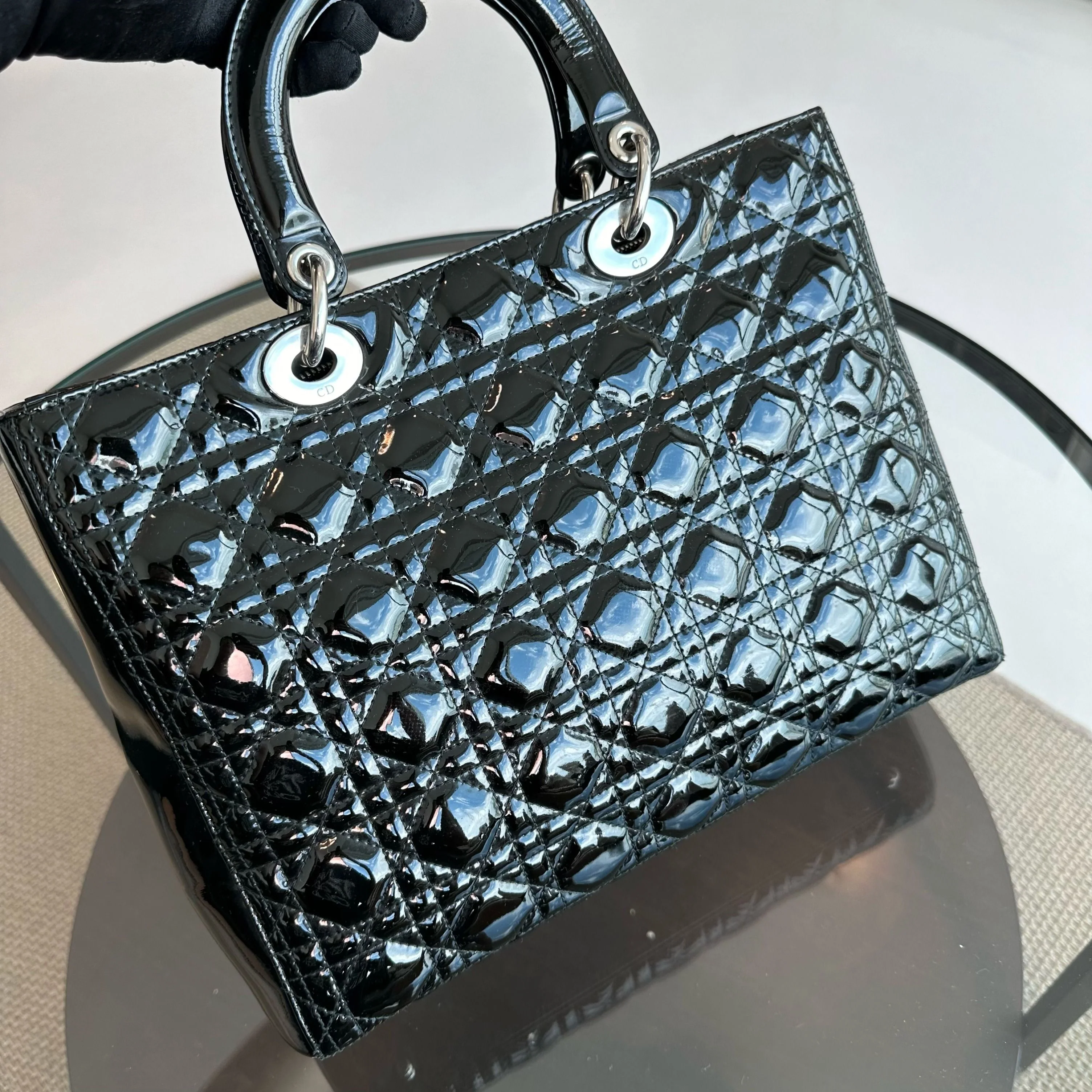 Lady Large Patent Leather Black SHW