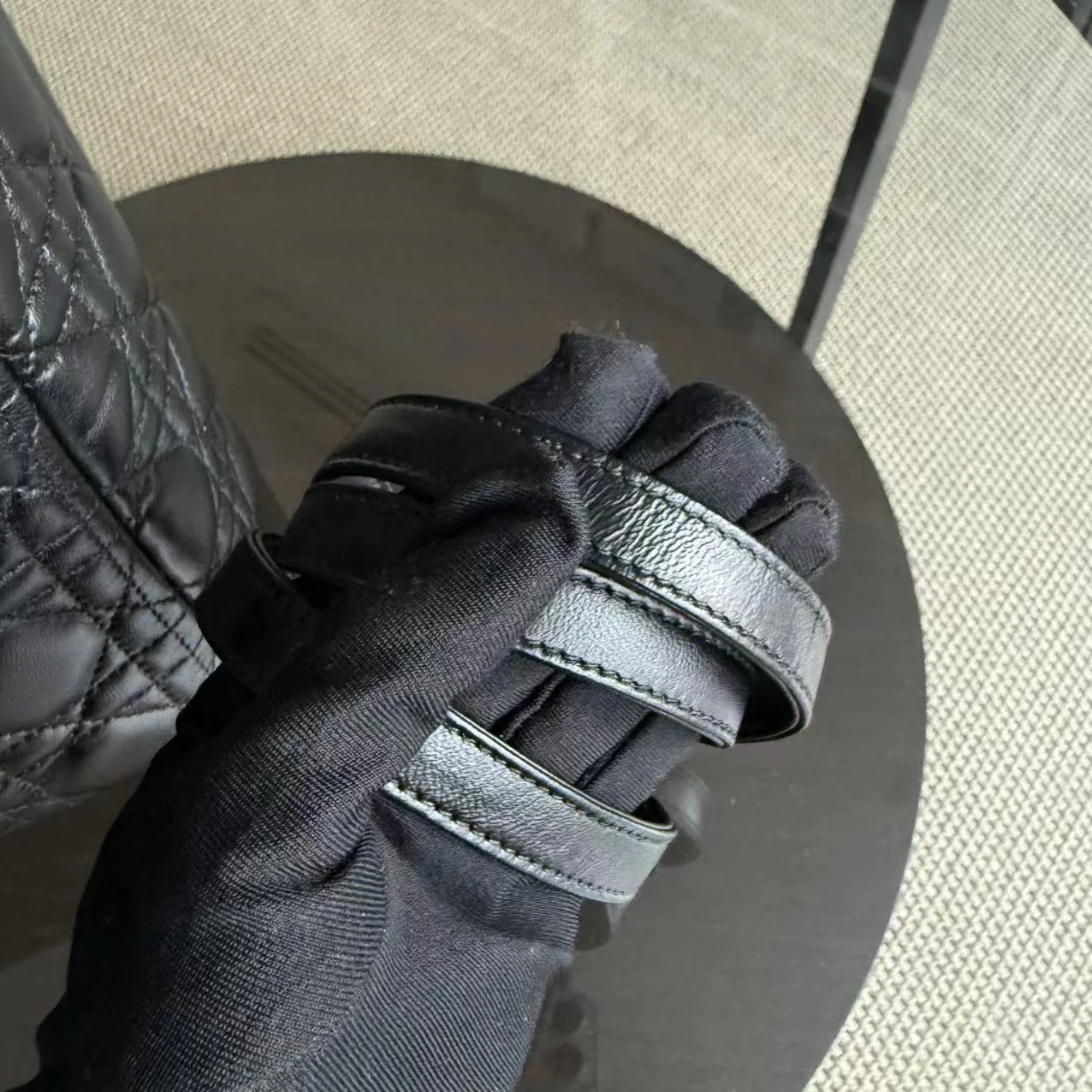 *Recolored* Dior Lady Large - Cannage Lambskin Black Silver Hardware