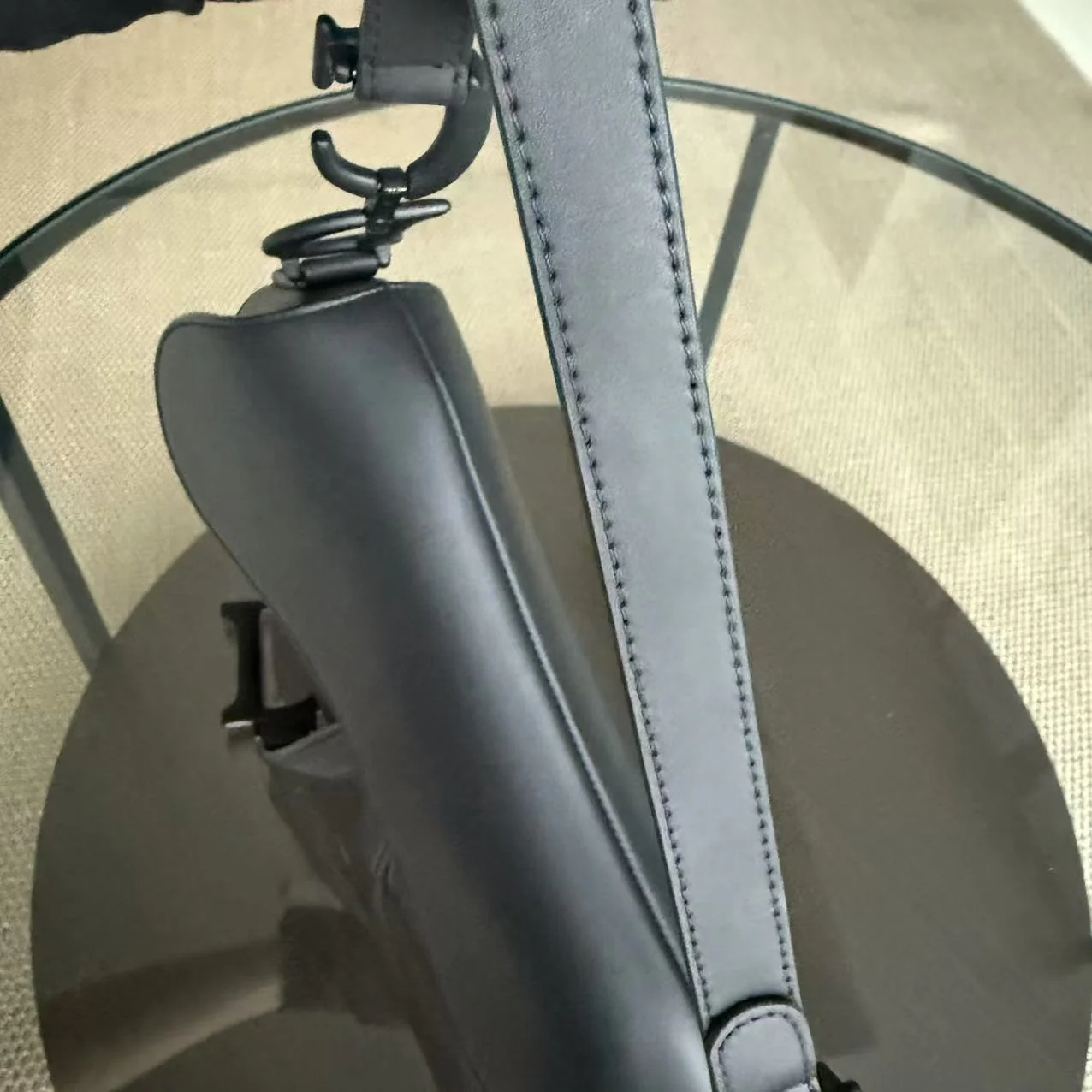 Dior Saddle Medium - All Black Calfskin Shoulder Bag