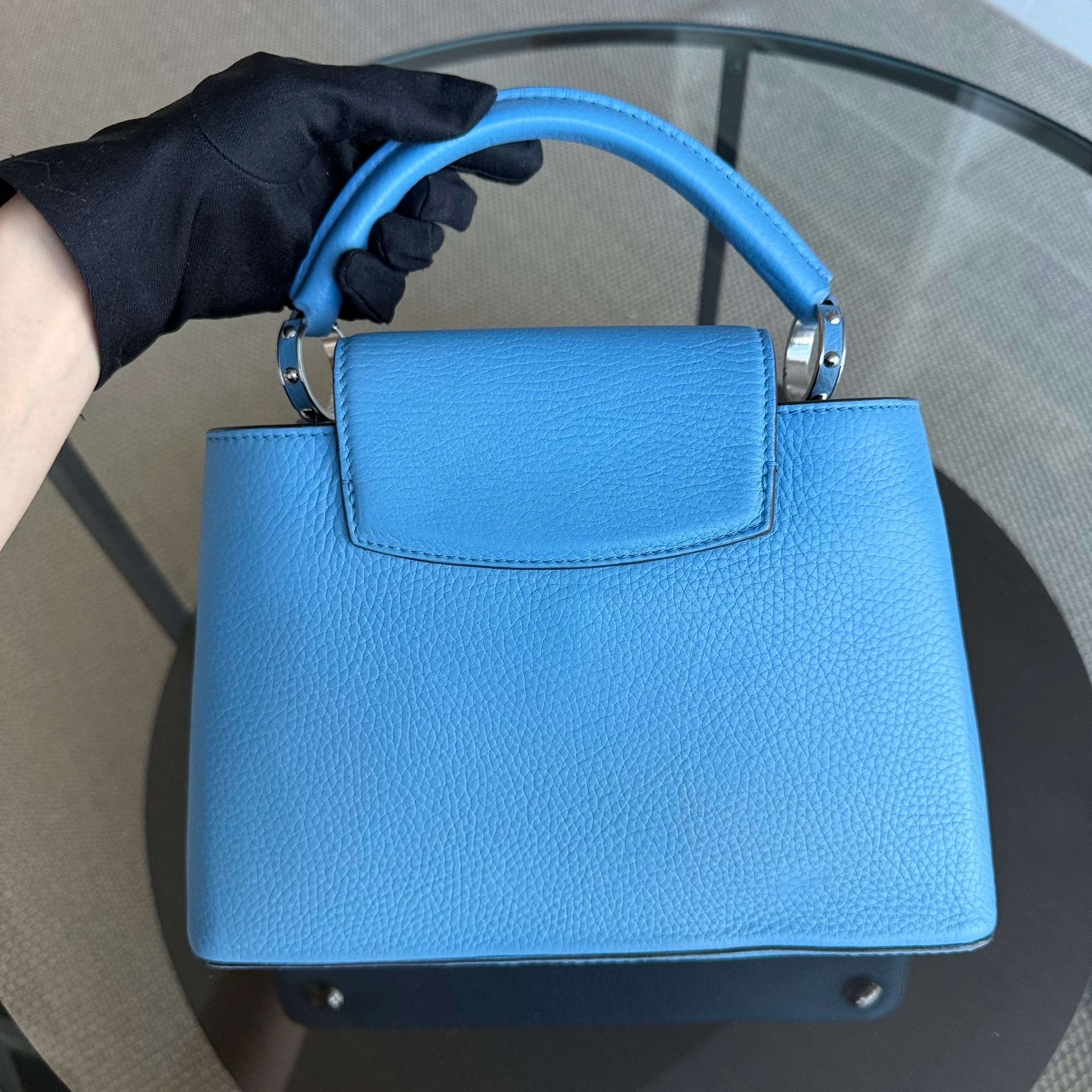 Louis Vuitton Capucines BB - Caviar Silver Hardware Blue Silver Hardware