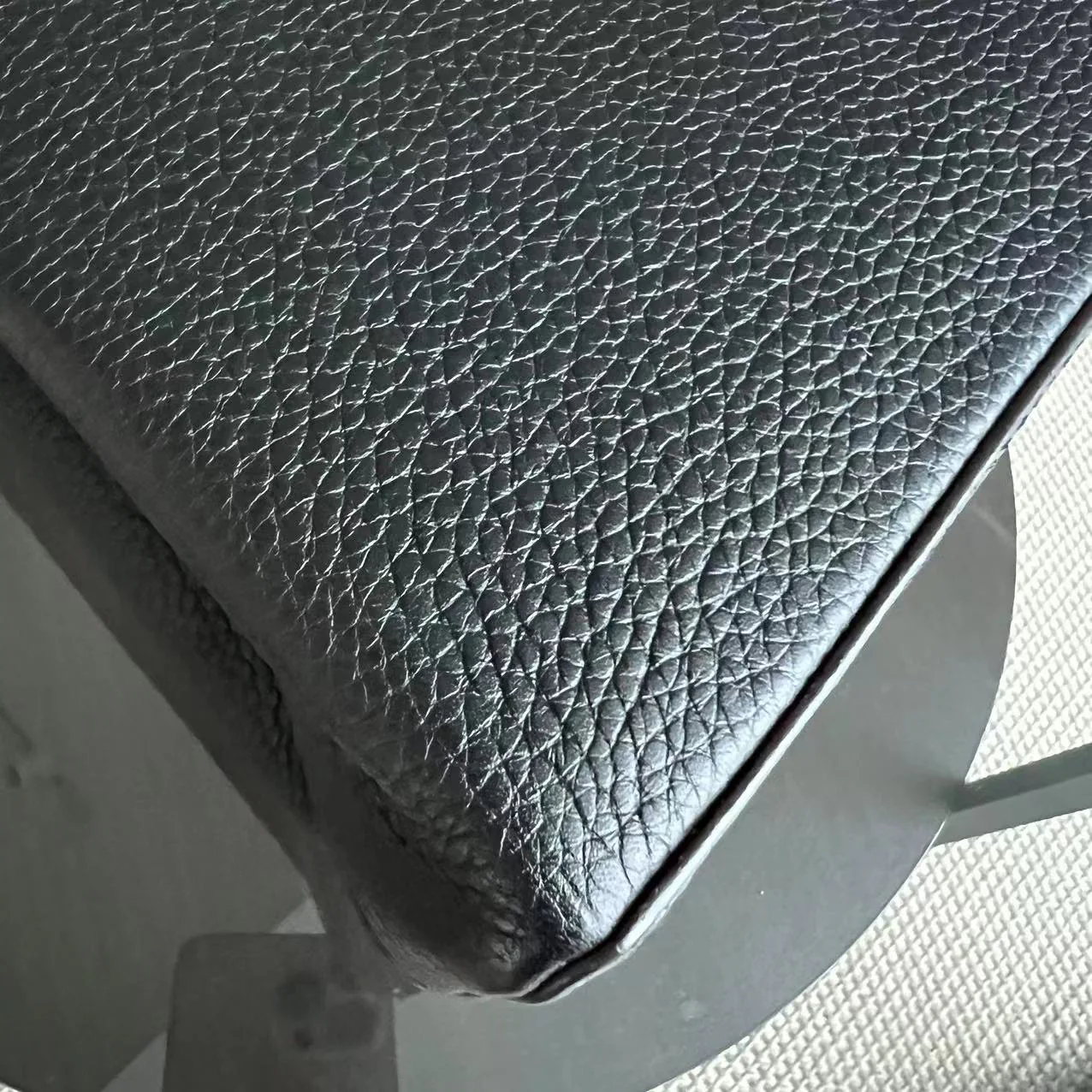 LV Capucines BB Grained Calfskin Black Silver Hardware Louis Vuitton