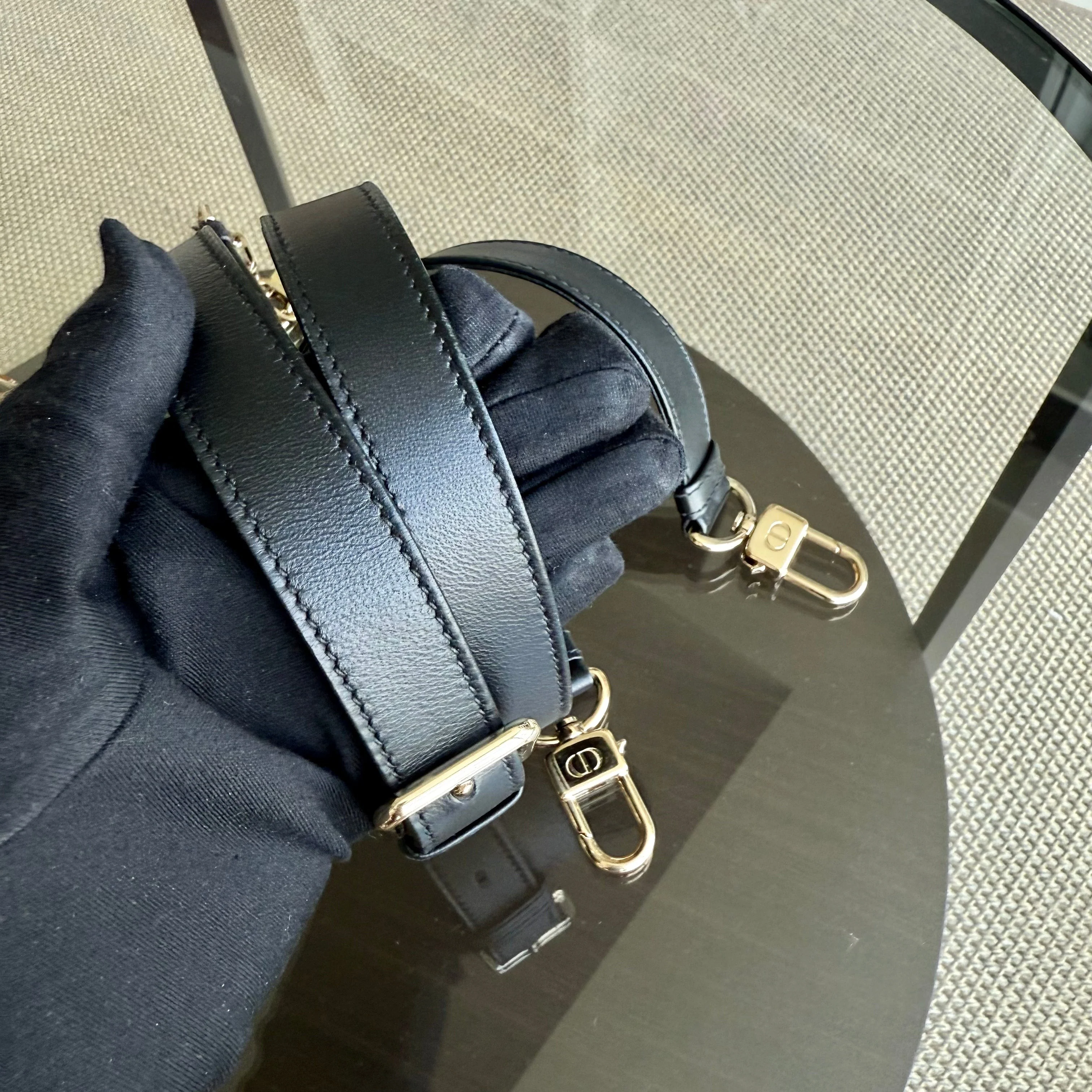 Dior D-Joy Small Lady - Cannage Lambskin Black Gold Hardware