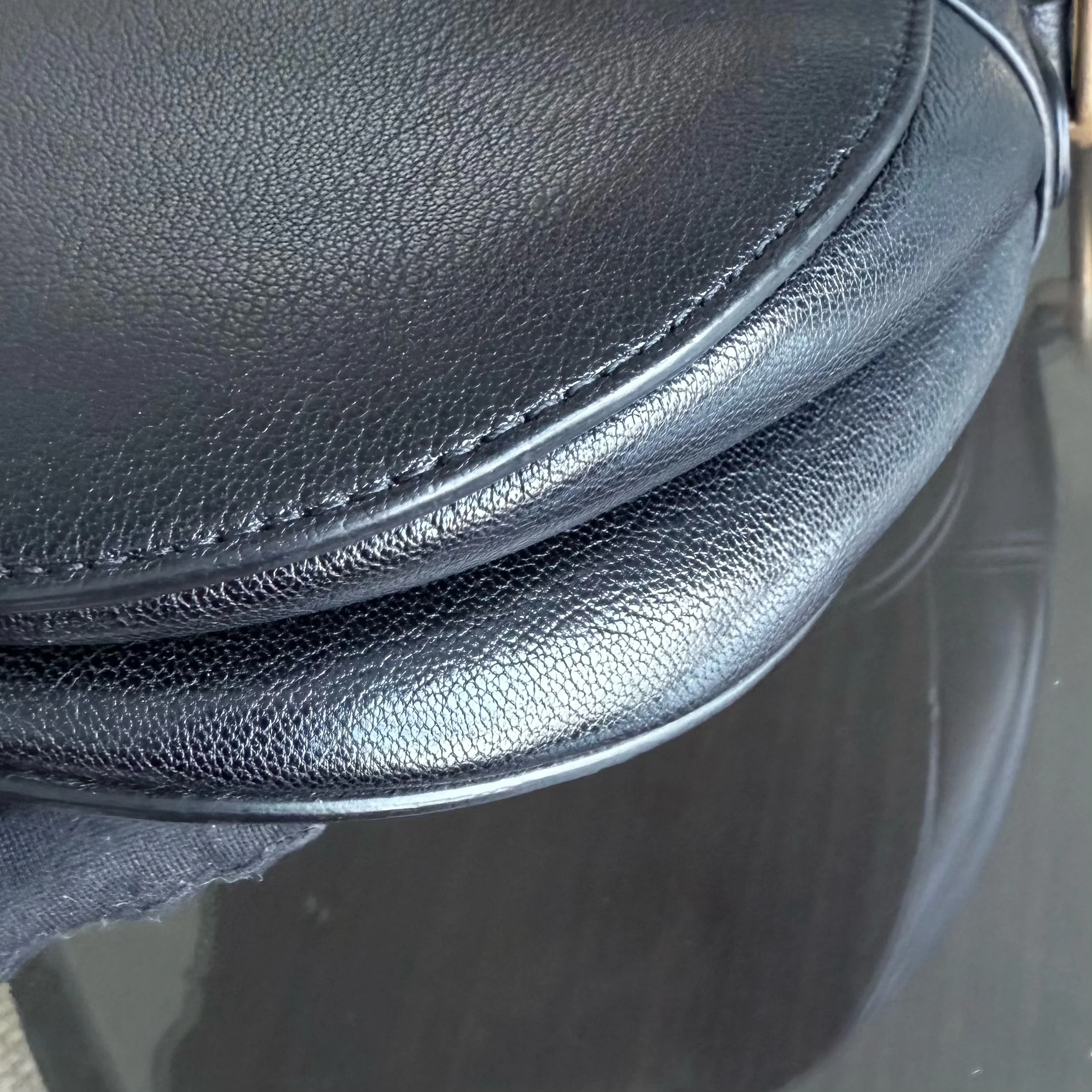 Dior Saddle Medium - 25CM Calfskin Black Gold Hardware