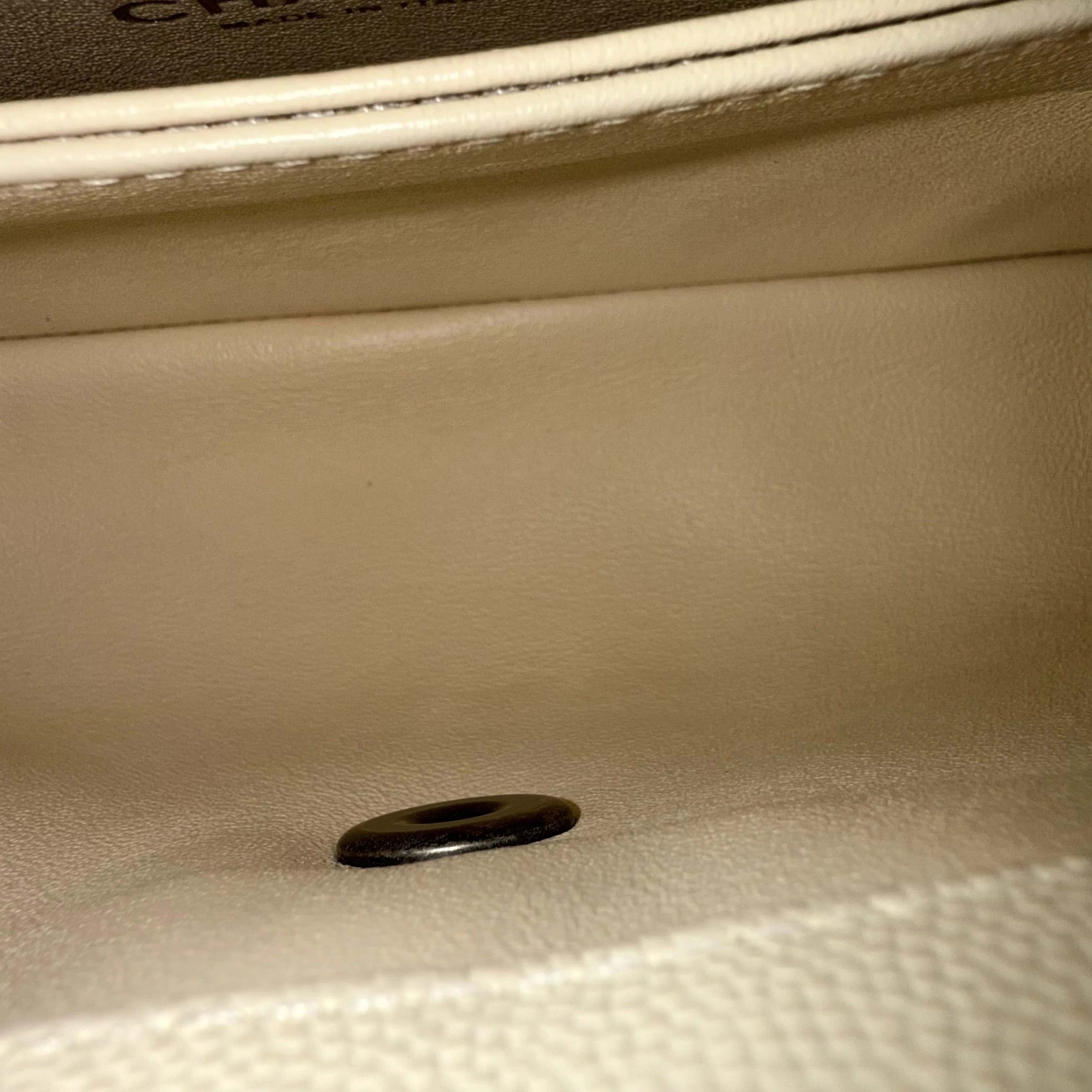 Chanel Coco Handle Small - Caviar Quilted Grained Calfskin White Ruthenium Silver Hardware