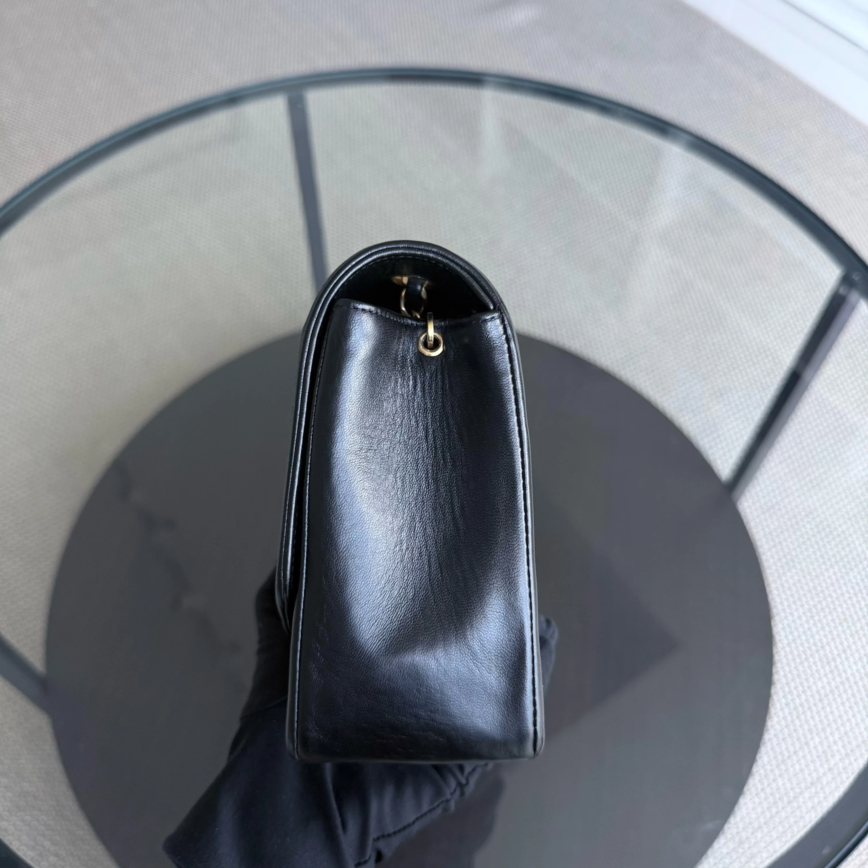 Chanel Diana Vintage - 25CM Quilted Lambskin Black Gold Hardware Series 2