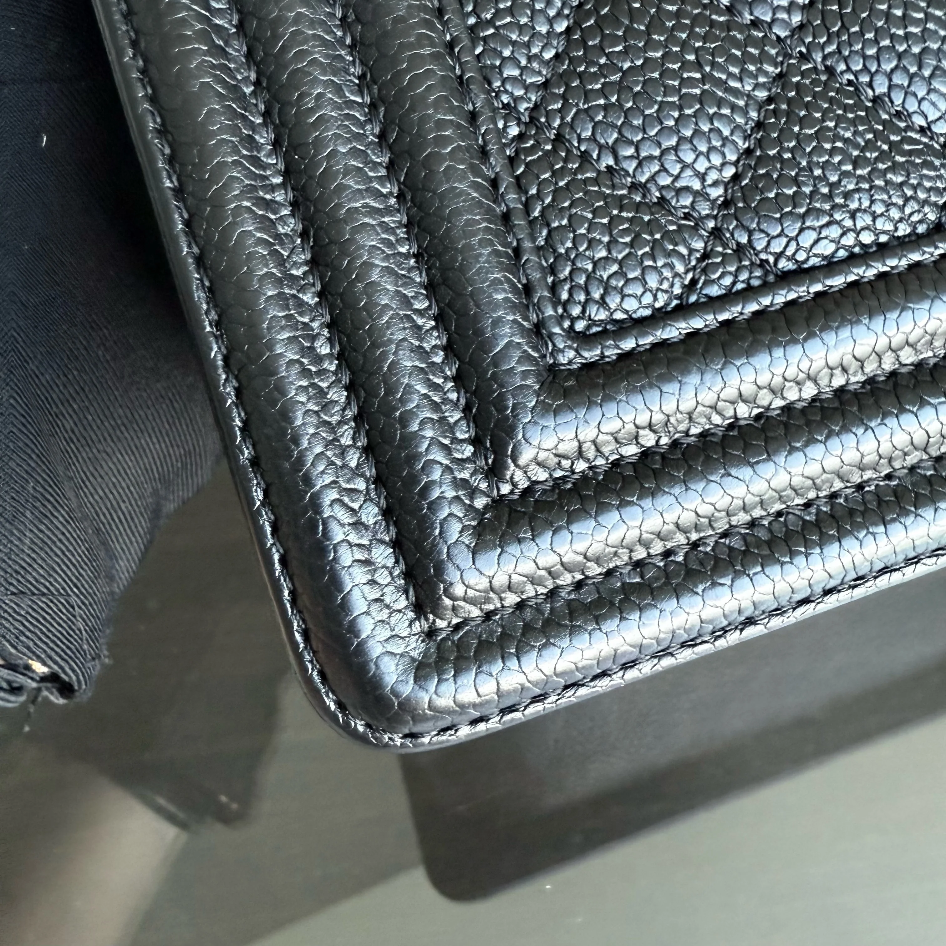 Chanel Boy Small - Caviar 20CM Quilted Black Gold Hardware Series 23