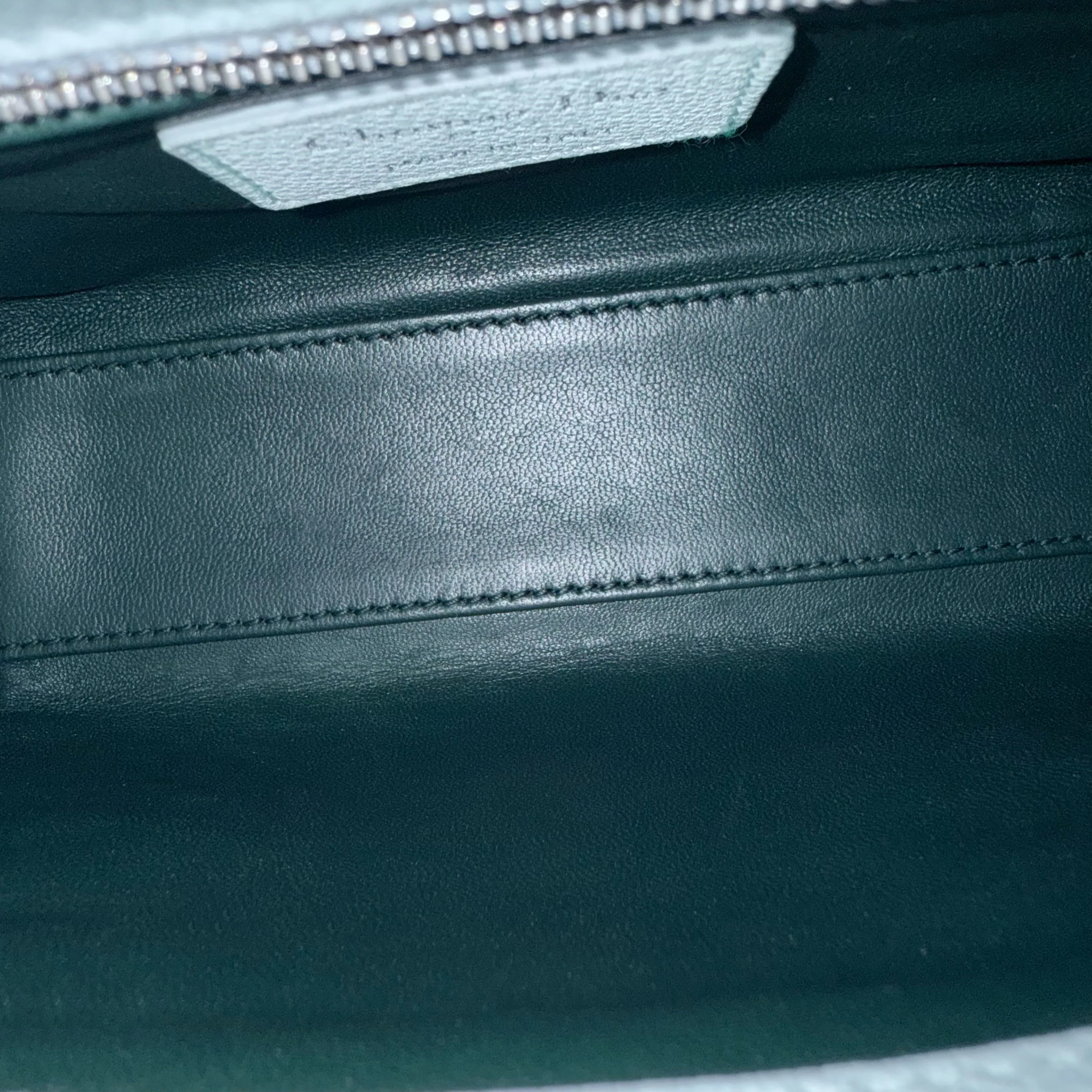 Dior Lady Mini - Grained Calfskin Cannage Glacier White Silver Hardware