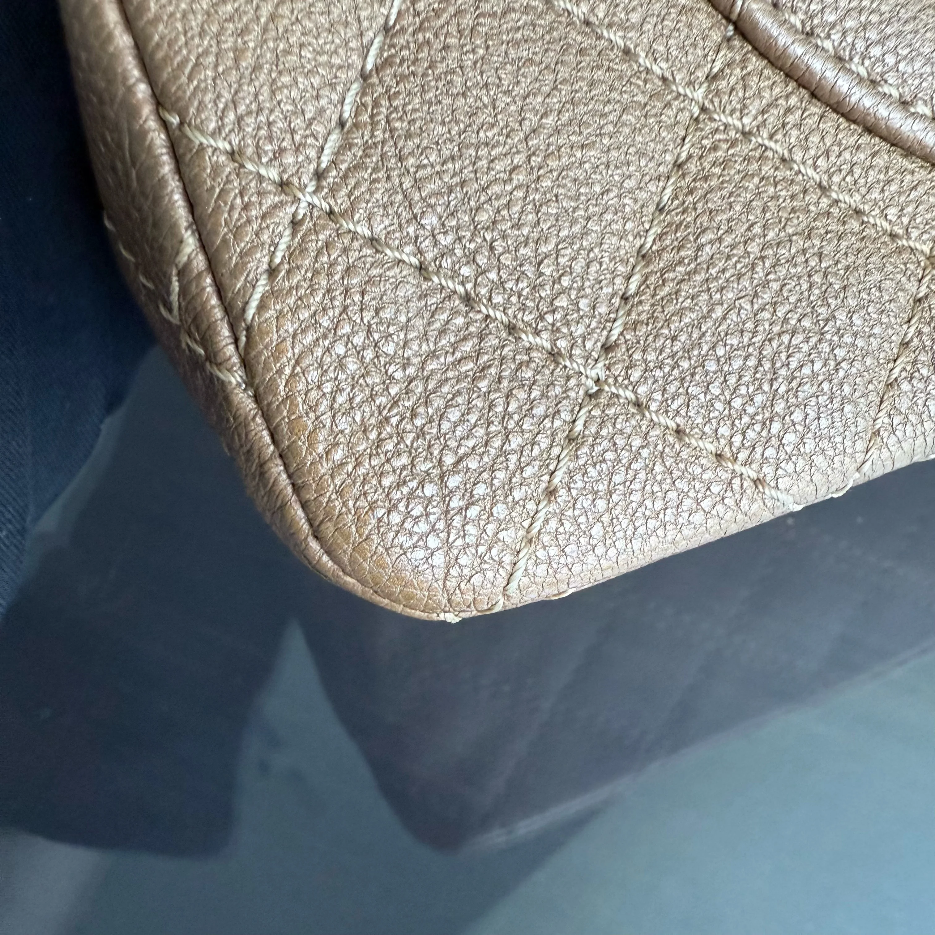 Chanel 2.55 Reissue 225 - Caviar 24CM Quilted Grained Calfskin Brown Ruthenium Silver Hardware Series 17