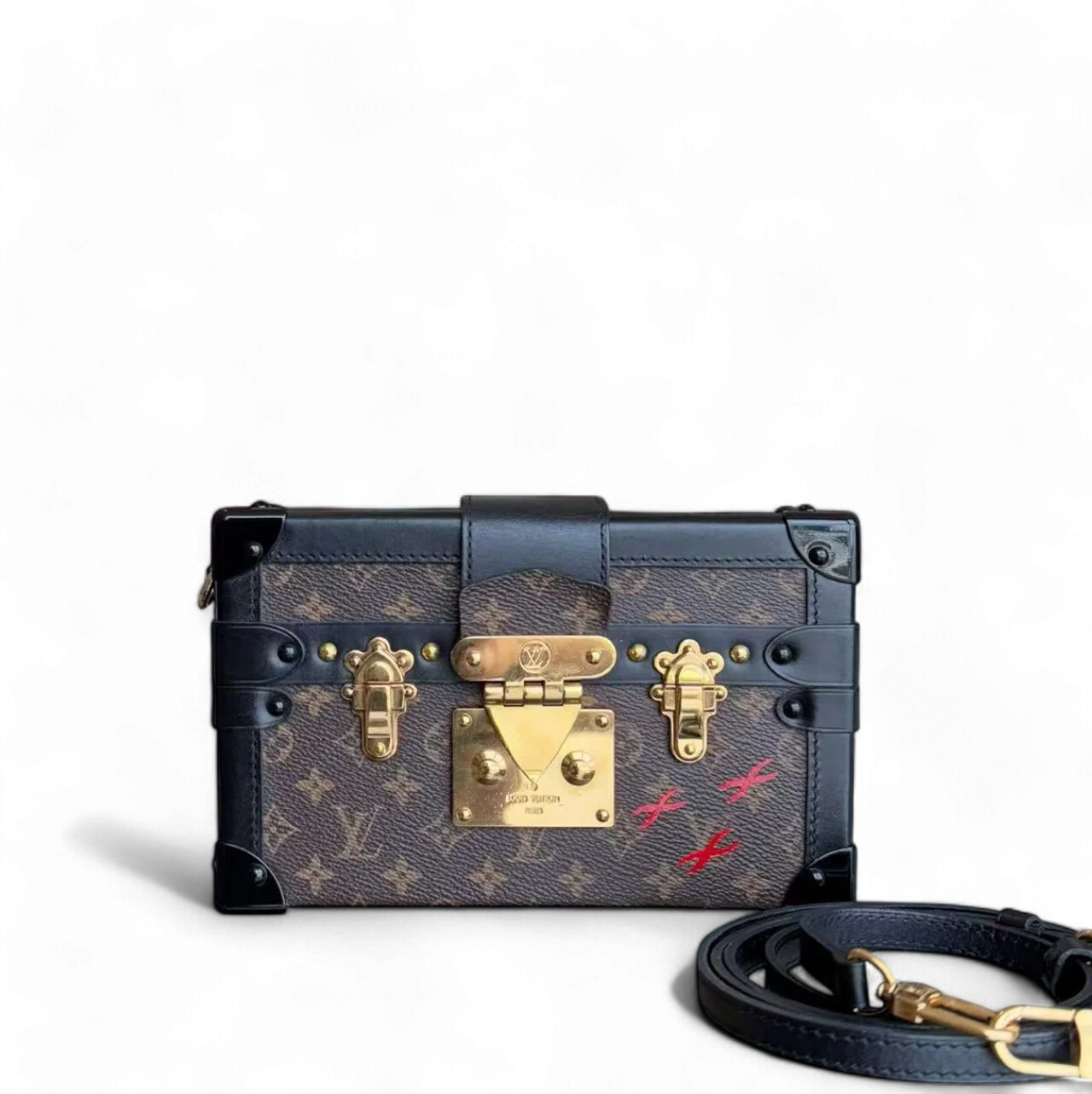 Louis Vuitton Petite Malle Monogram Box Cross Body Bag