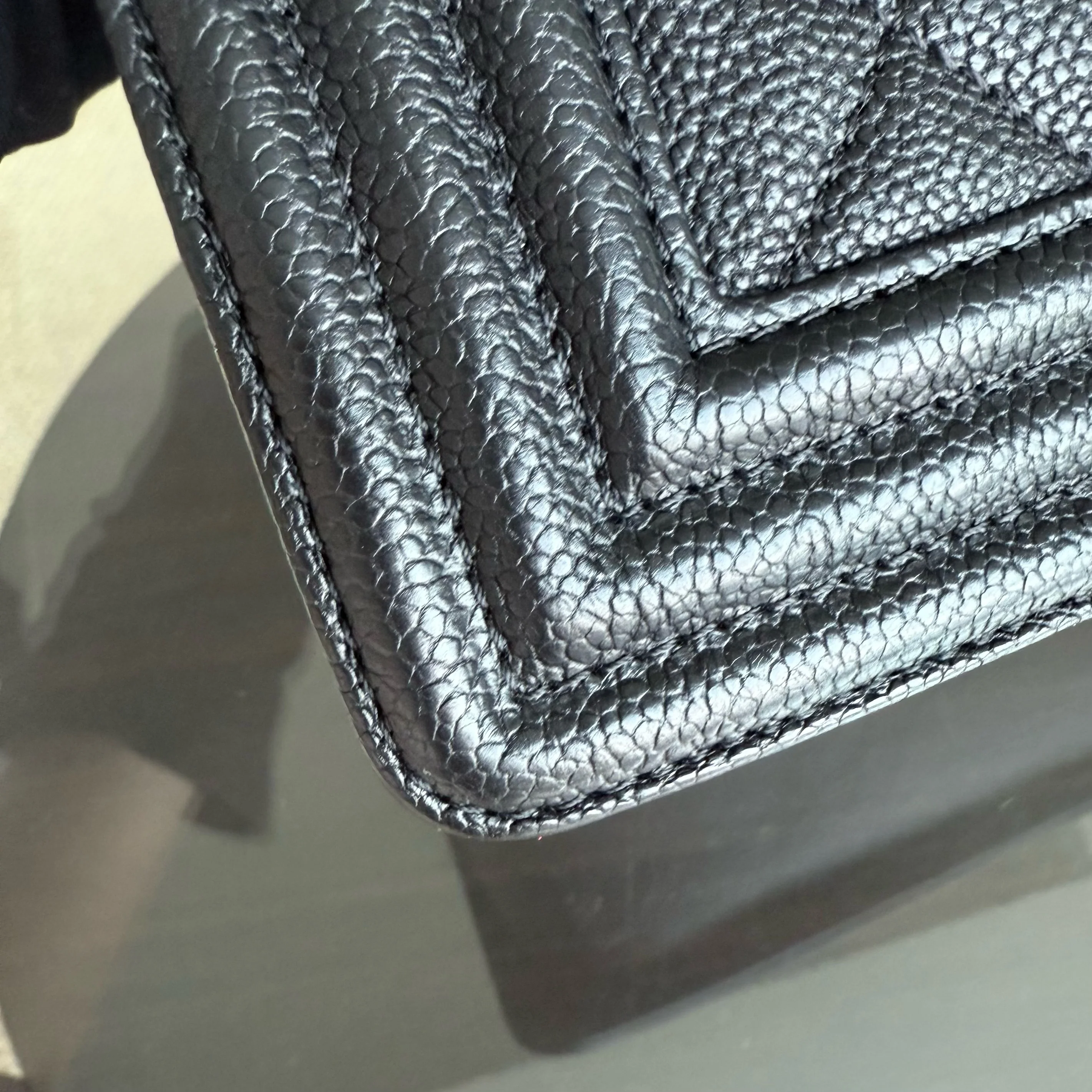 Chanel Boy Medium - Caviar 28CM New Medium Quilted Black Ruthenium Silver Hardware