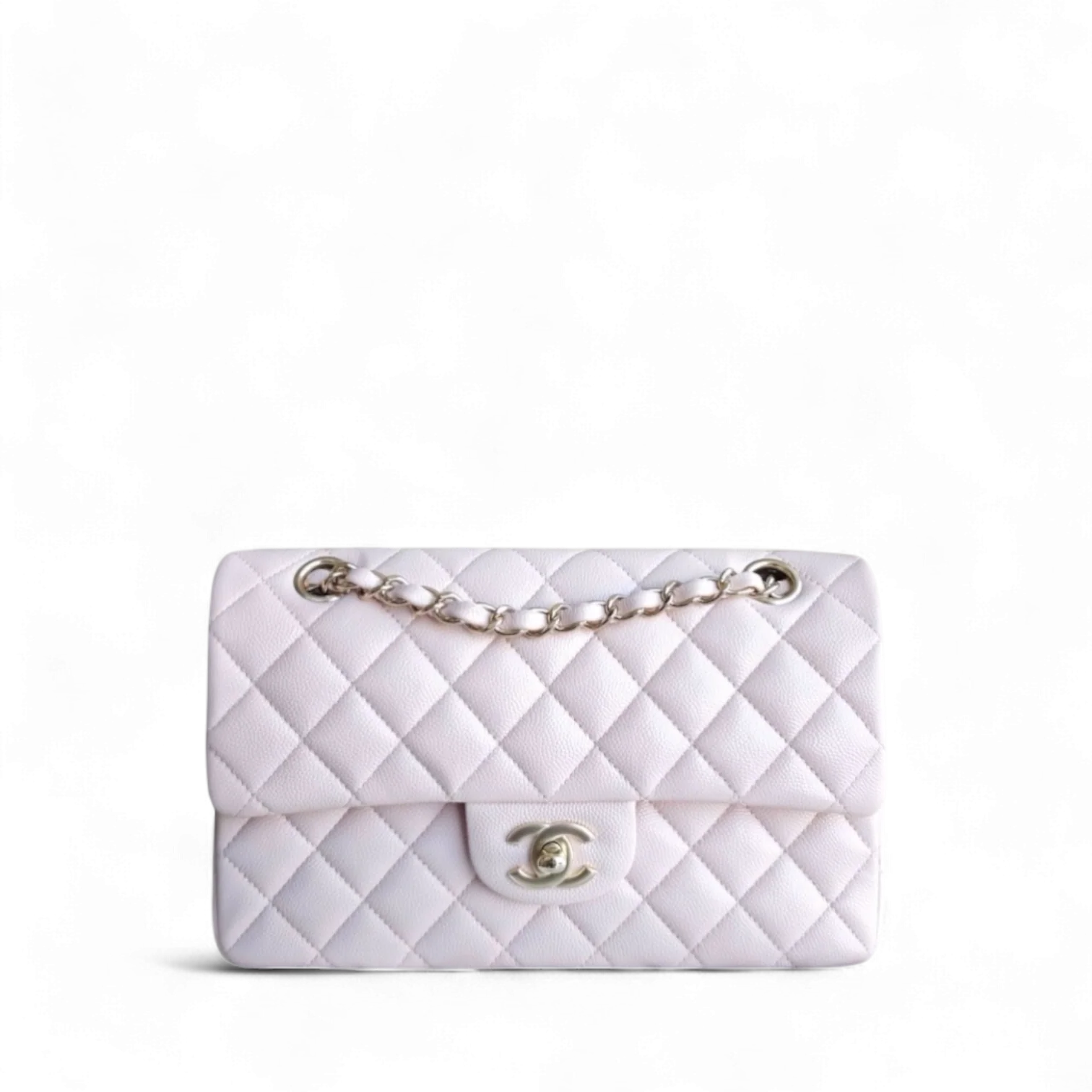 Chanel Classic Flap Small - Caviar 23CM Quilted Light Sakura Pink Gold Hardware 30