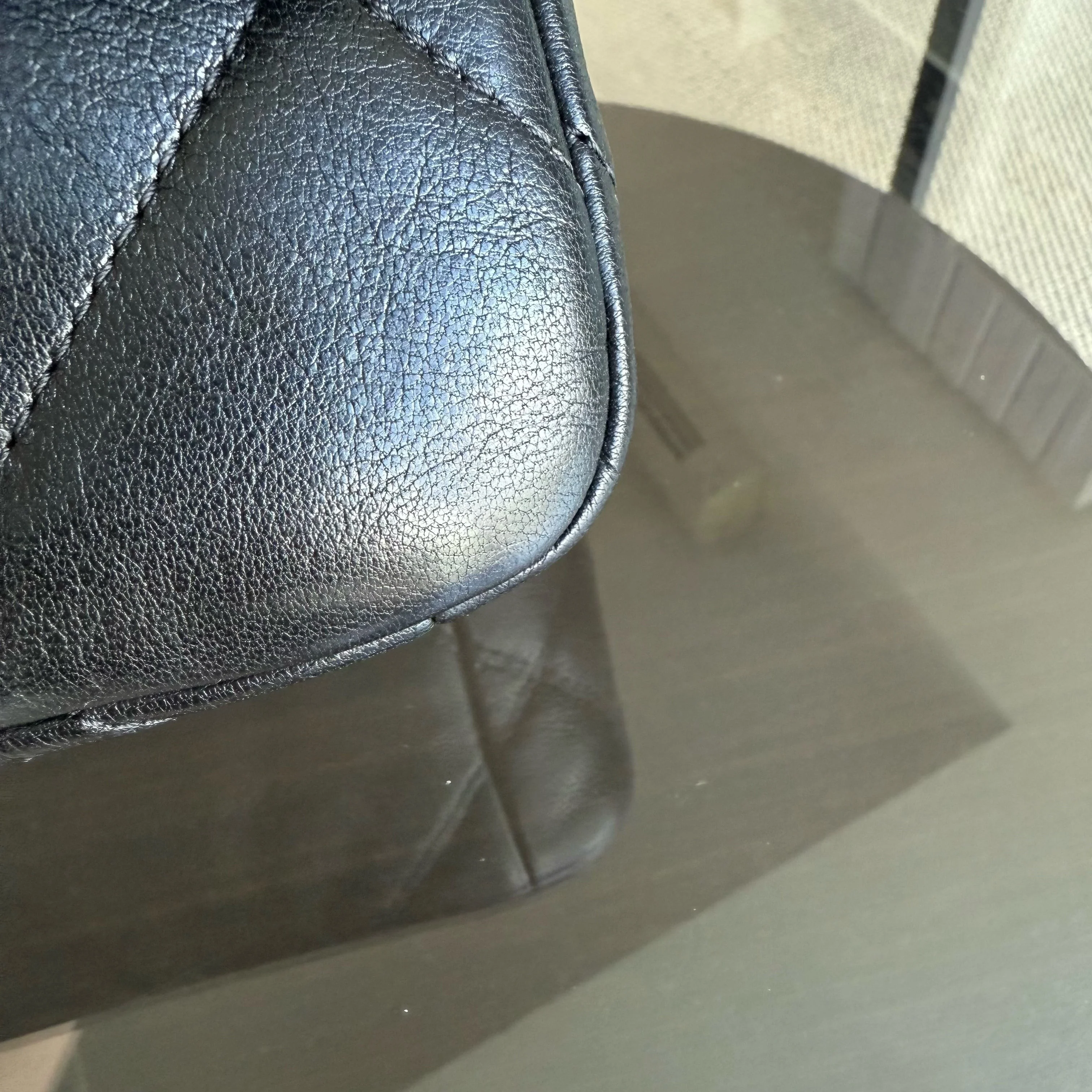 Chanel 19 Bag Small C19 - Quilted Goatskin Black Gold Two-tone Hardware Series 30