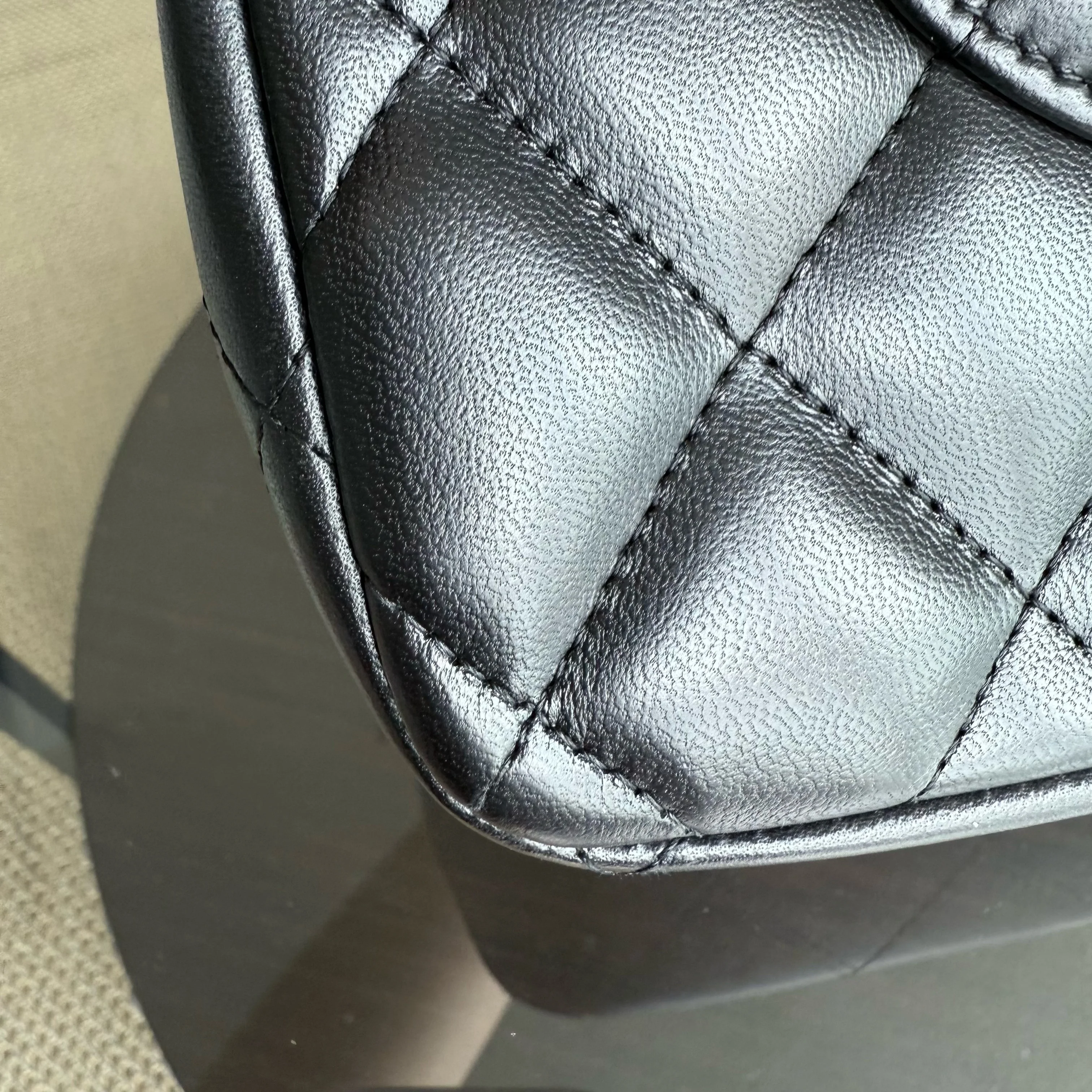 Chanel Classic Flap Jumbo - 30CM Quilted Lambskin Double Flap Black Gold Hardware