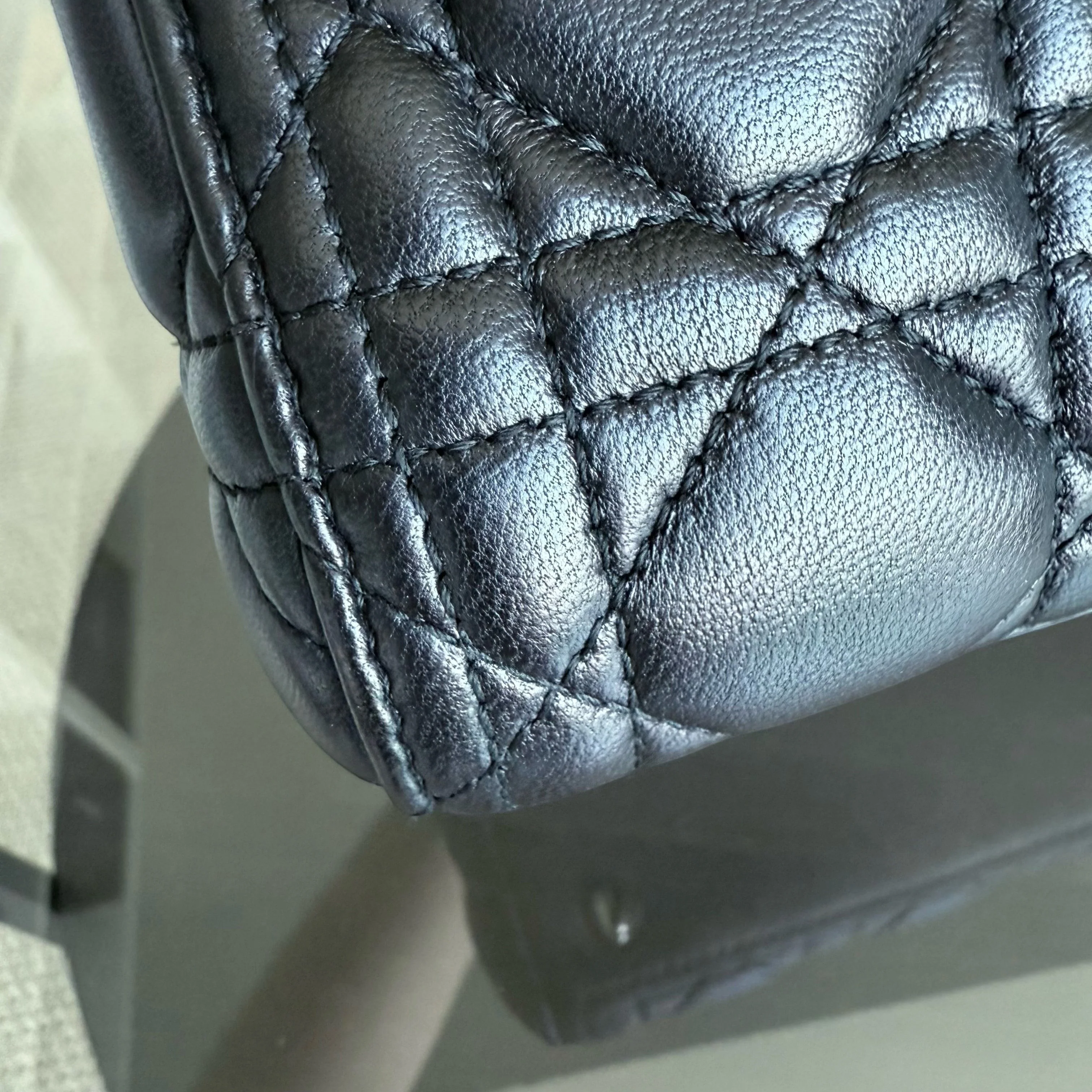 Dior Lady Medium - Cannage Lambskin Black Silver Hardware