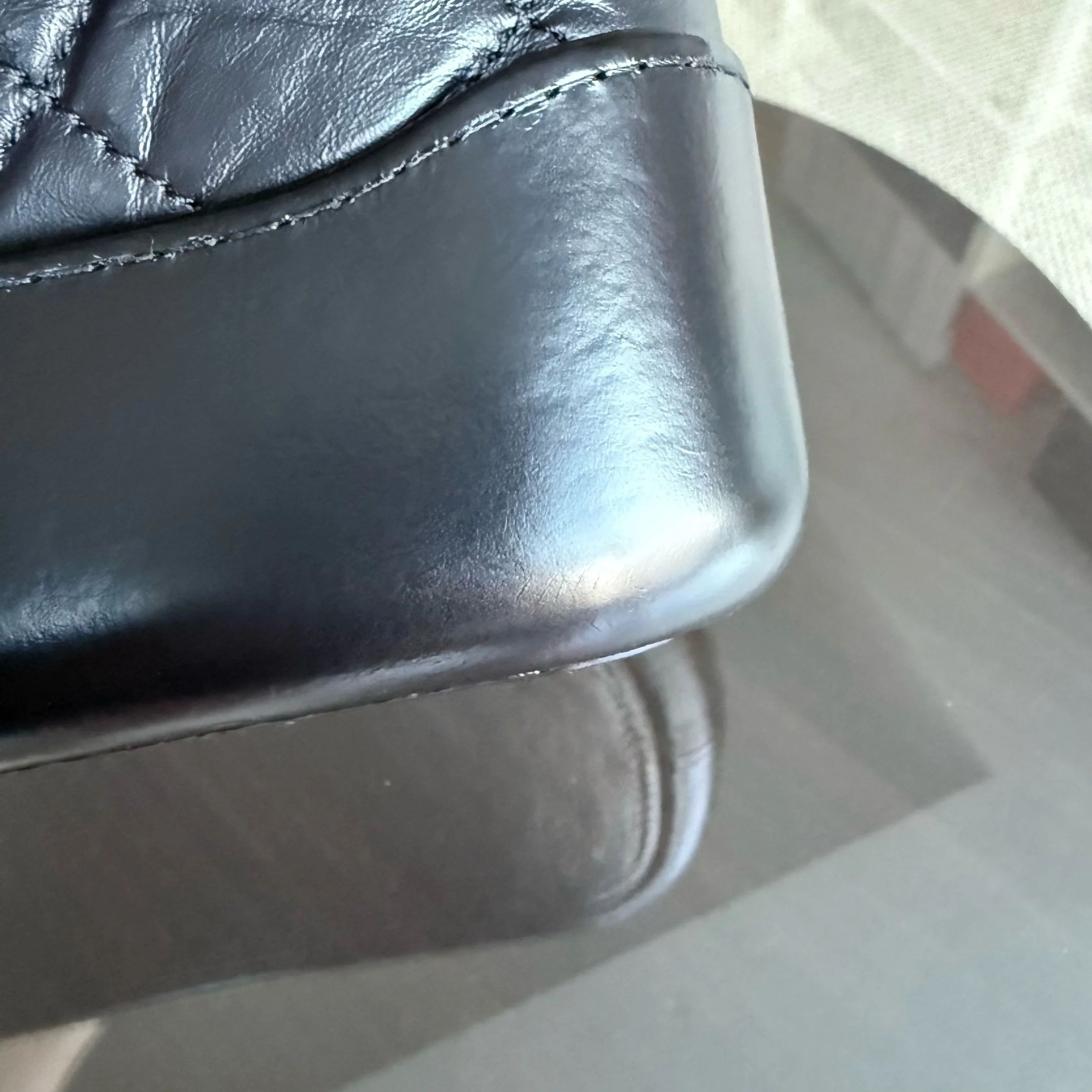 Chanel Gabrielle Small - Quilted Aged Calfskin Black Two-tone Gold Hardware