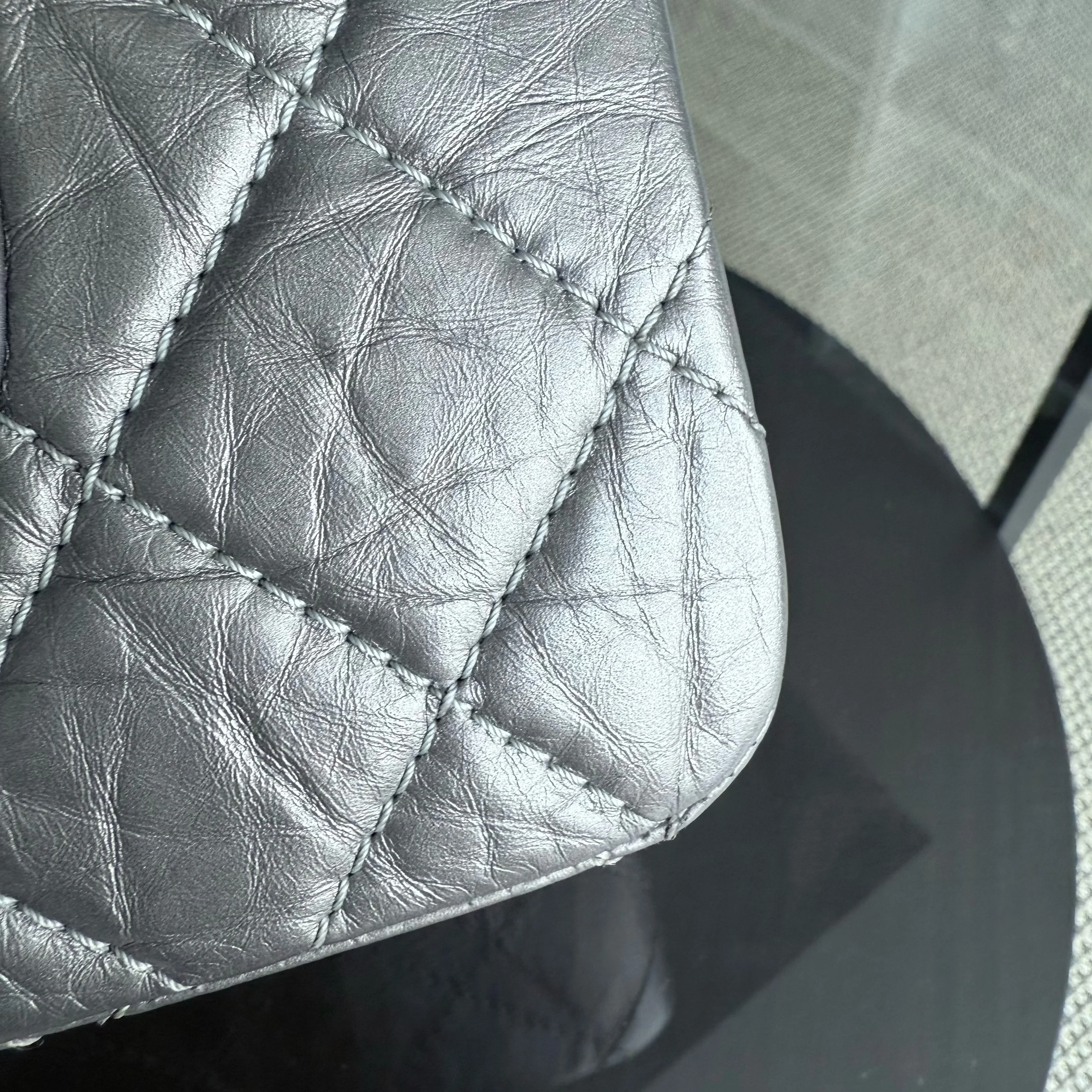 Chanel 2.55 Reissue 227 Large - Quilted Aged Calfskin Silver Ruthenium Silver Hardware Series 14