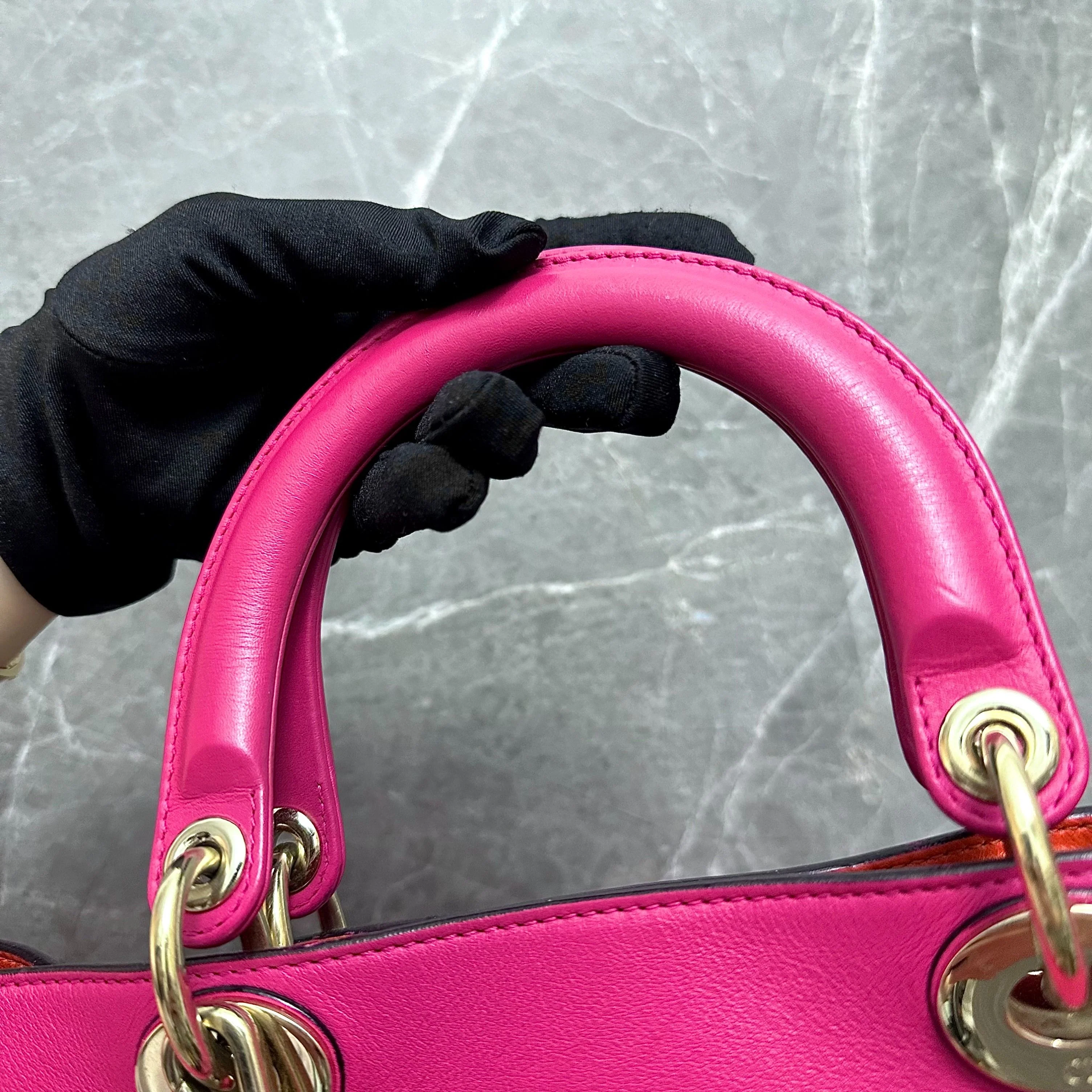 *Fit Laptop* Dior Diorissimo Large Smooth Calfskin Hot Pink GHW - Best Luxury Designers