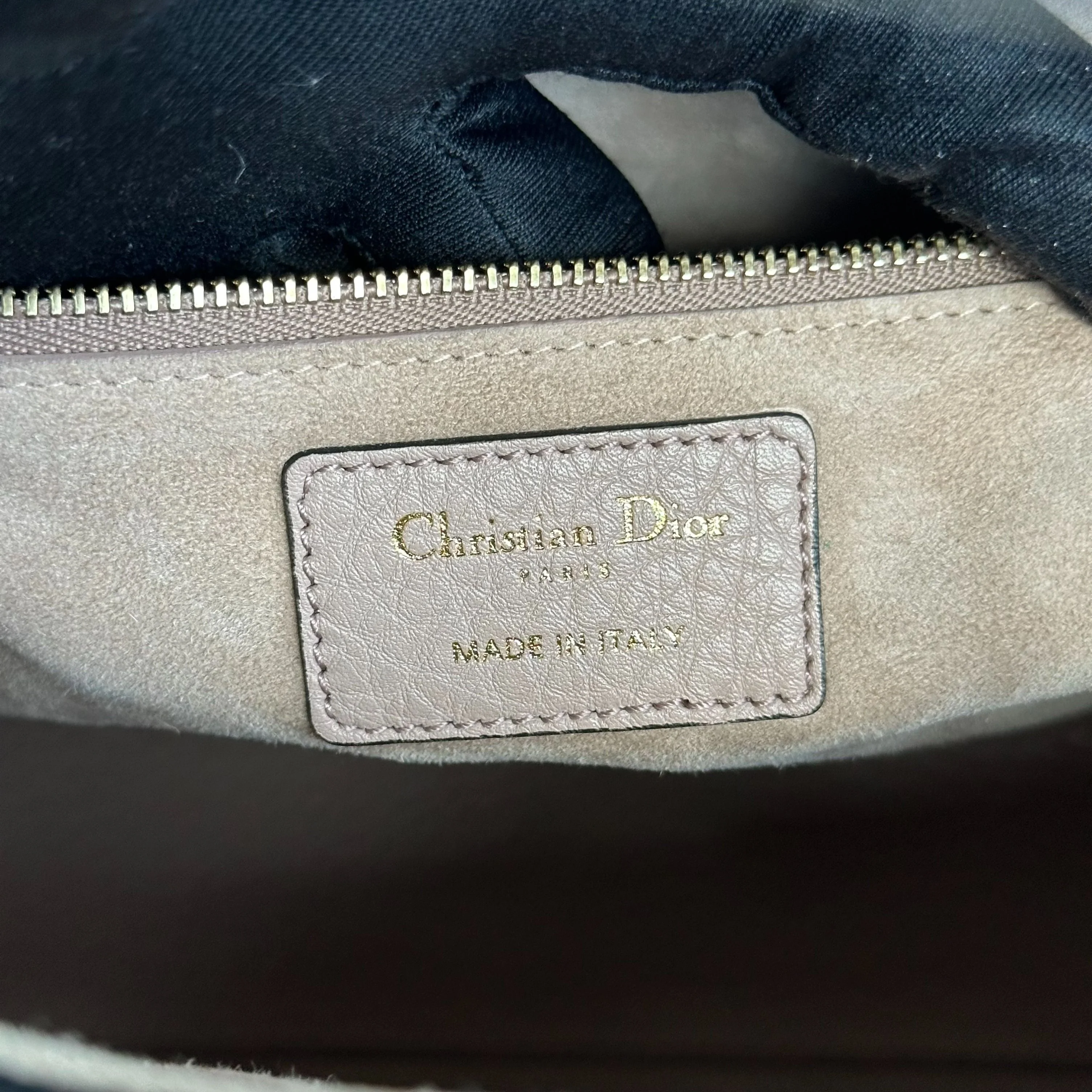 *Flap, Grained Calfskin* Dior Lady Large Grained Calfskin Nude Pink Blush LGHW - Best Luxury Designers