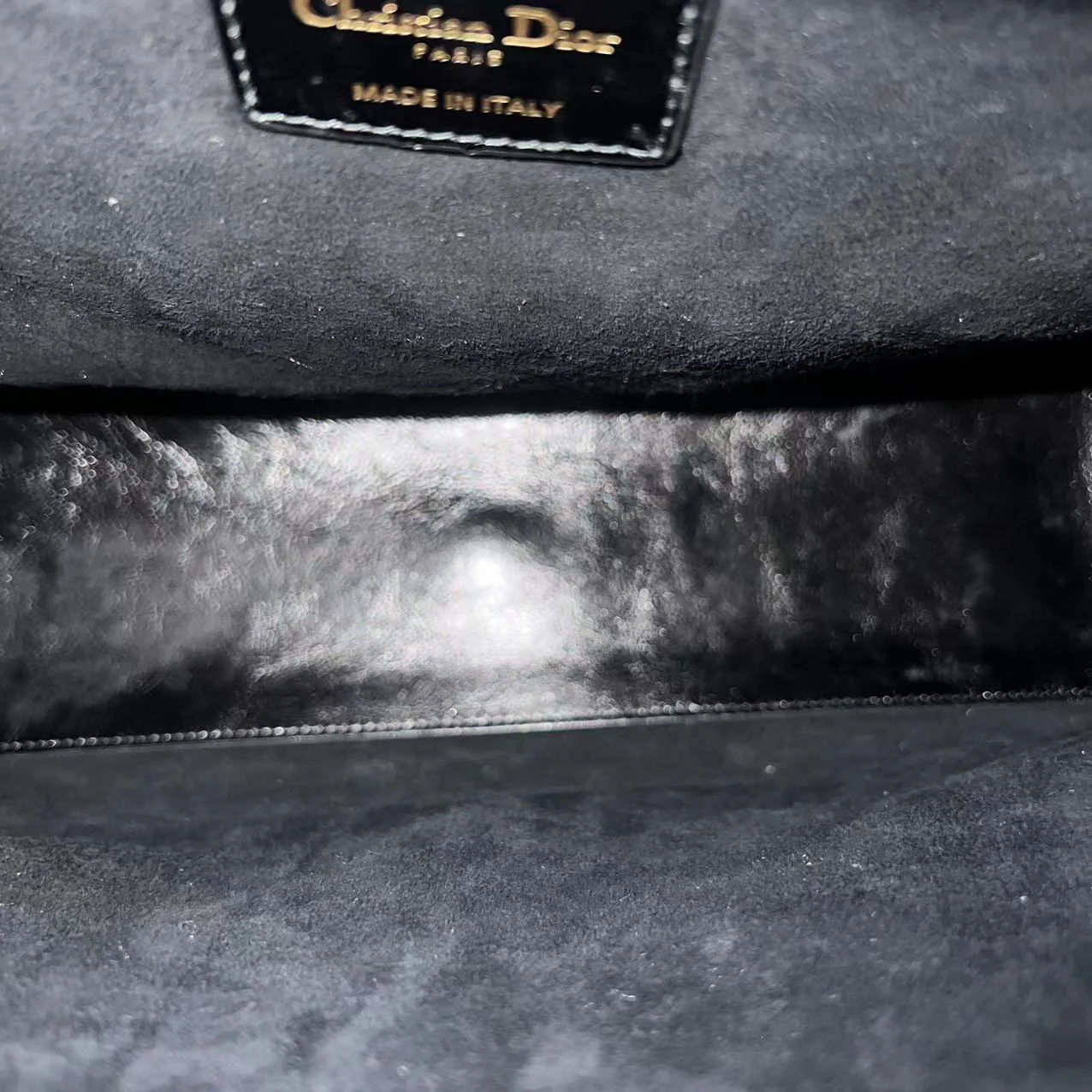 *Flap Version* Dior Lady Large Glazed Calfskin Black Golden Hardware With Strap - Best Luxury Designers