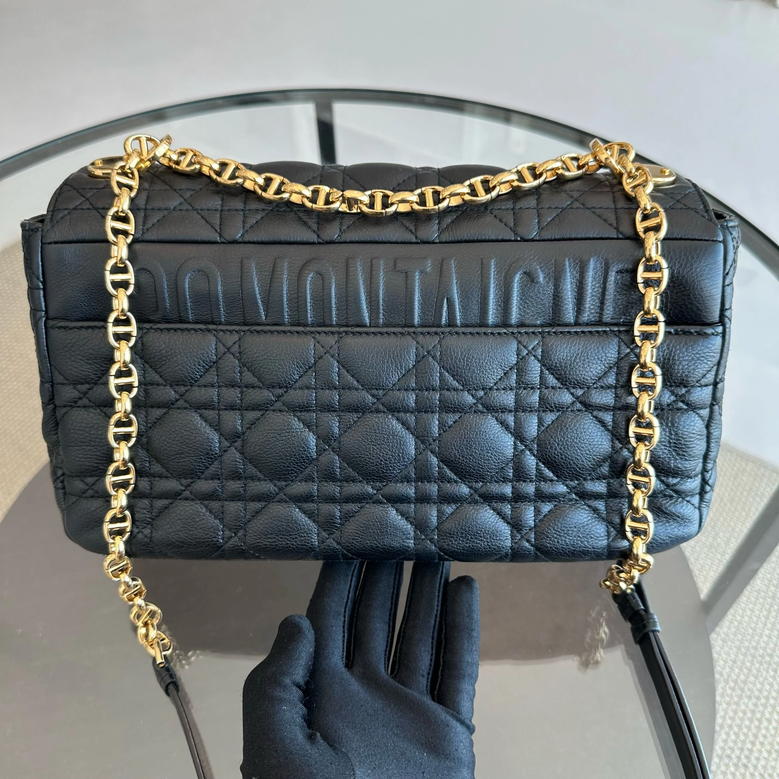 *Full Set, Receipt, 2022* Dior Caro Large Cannage Calfskin Black GHW - Best Luxury Designers