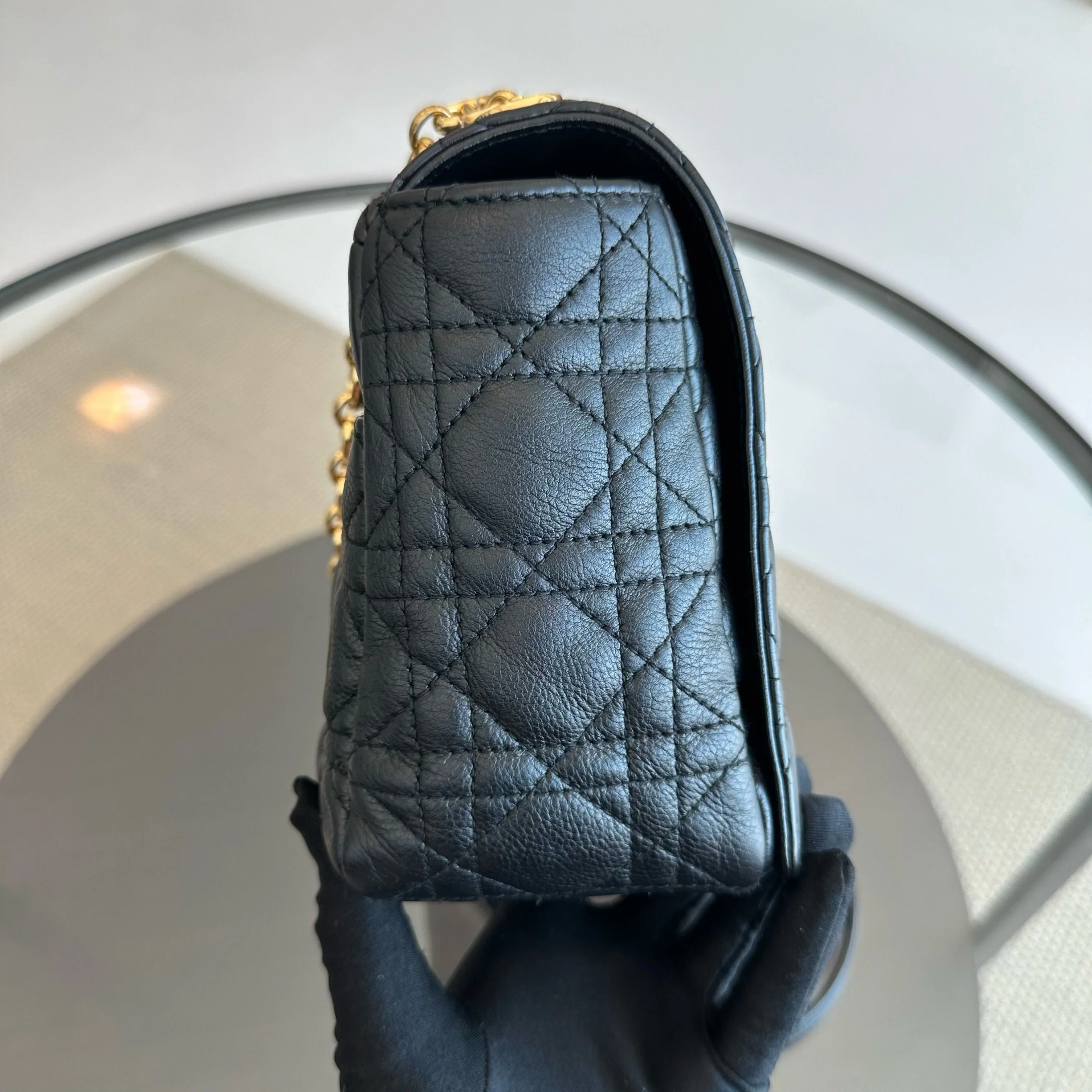 *Full Set, Receipt, 2022* Dior Caro Large Cannage Calfskin Black GHW - Best Luxury Designers