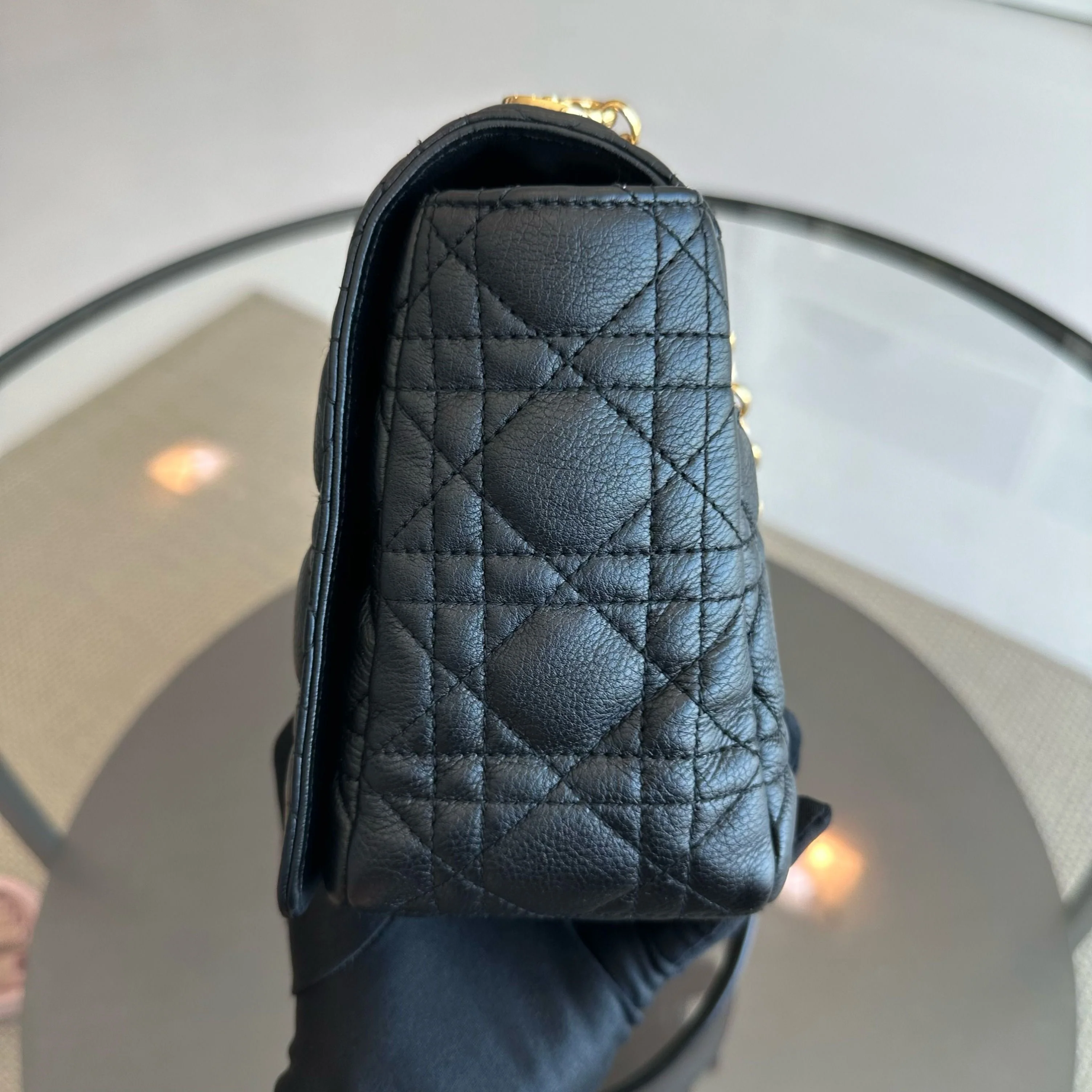 *Full Set, Receipt, 2022* Dior Caro Large Cannage Calfskin Black GHW - Best Luxury Designers