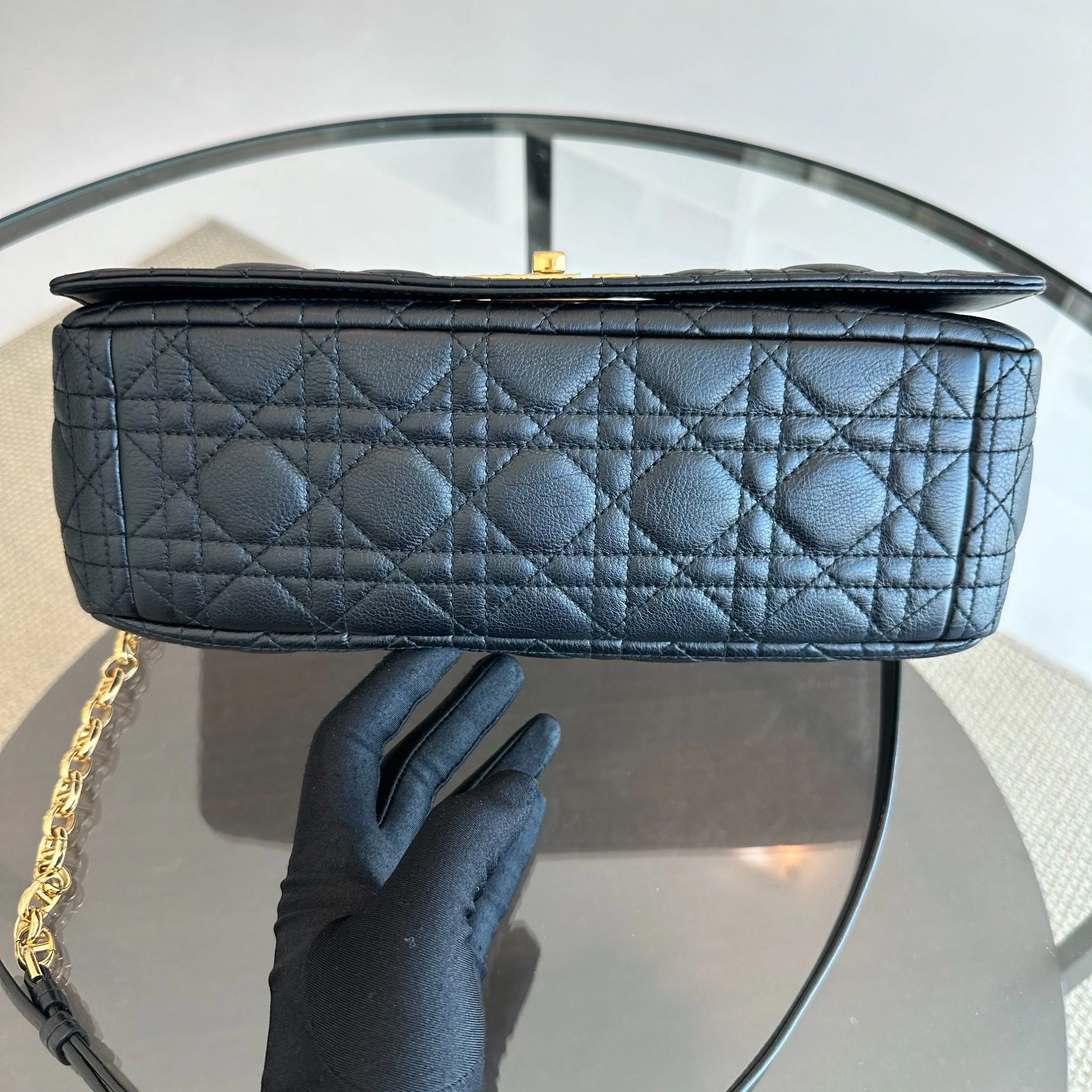 *Full Set, Receipt, 2022* Dior Caro Large Cannage Calfskin Black GHW - Best Luxury Designers