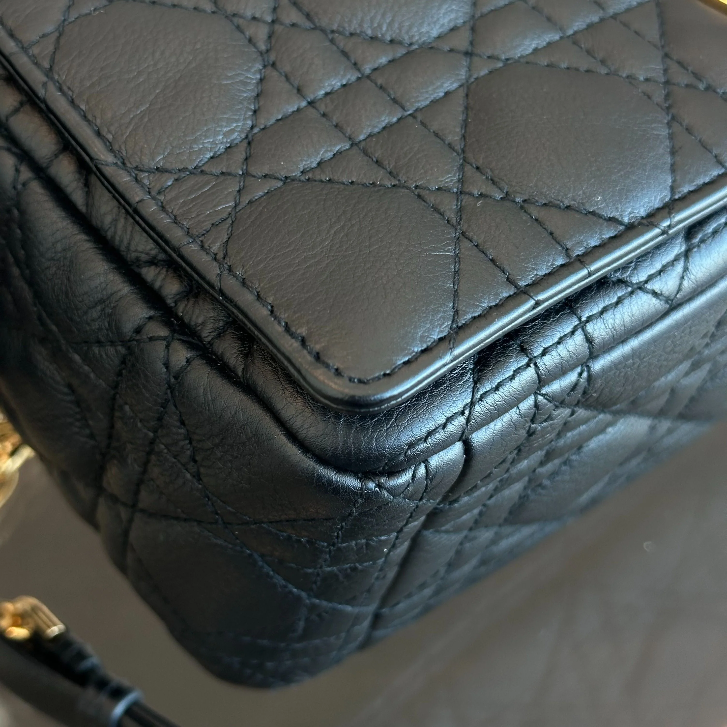 *Full Set, Receipt, 2022* Dior Caro Large Cannage Calfskin Black GHW - Best Luxury Designers