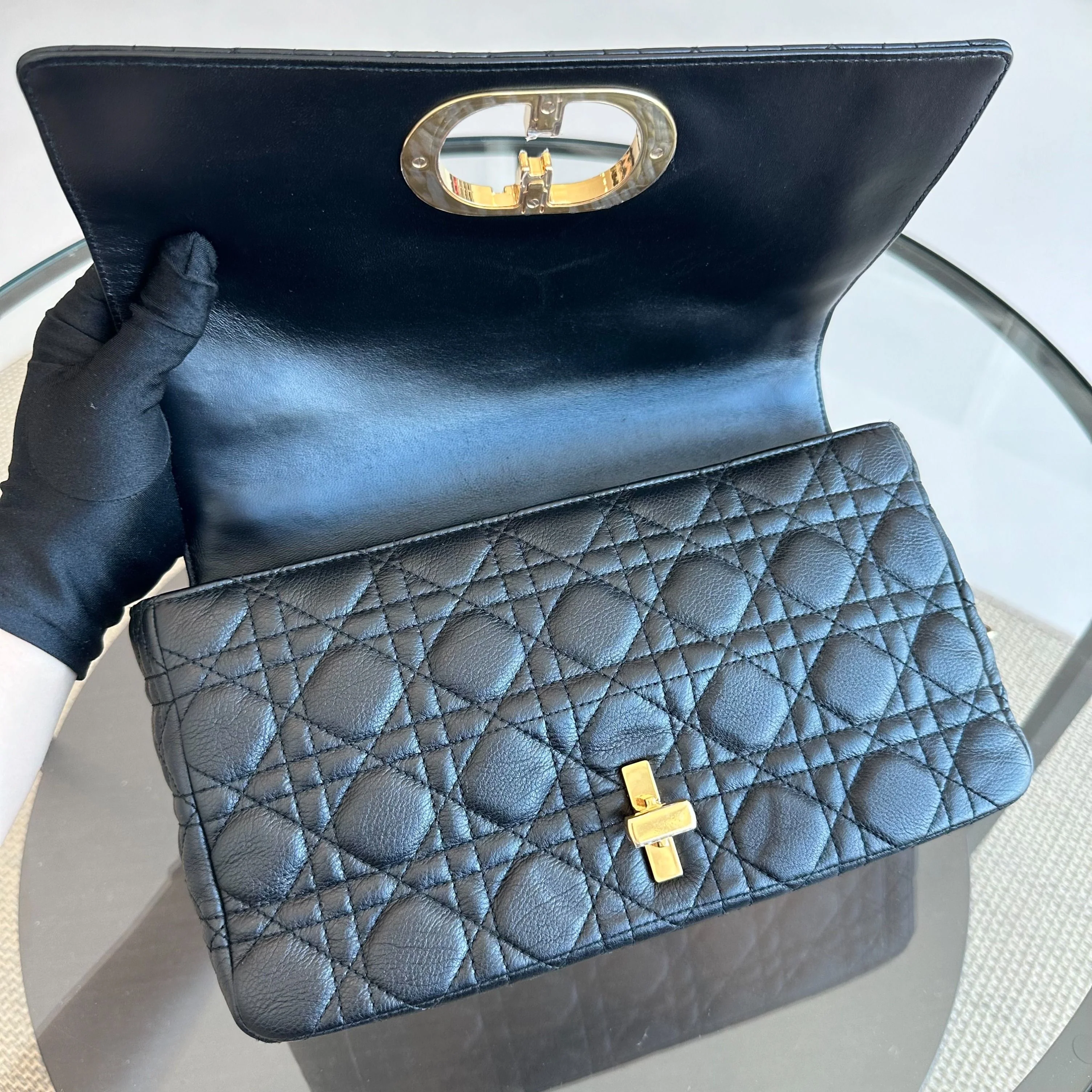 *Full Set, Receipt, 2022* Dior Caro Large Cannage Calfskin Black GHW - Best Luxury Designers