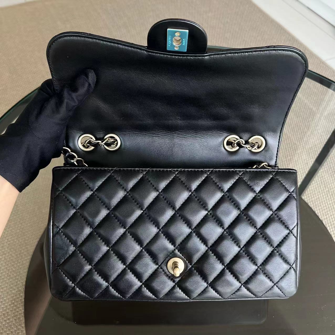 *Full Set Receipt* Chanel Mademoiselle Chic Seasonal Flap Medium 26CM Lambskin Black GHW No 21 - Best Luxury Designers