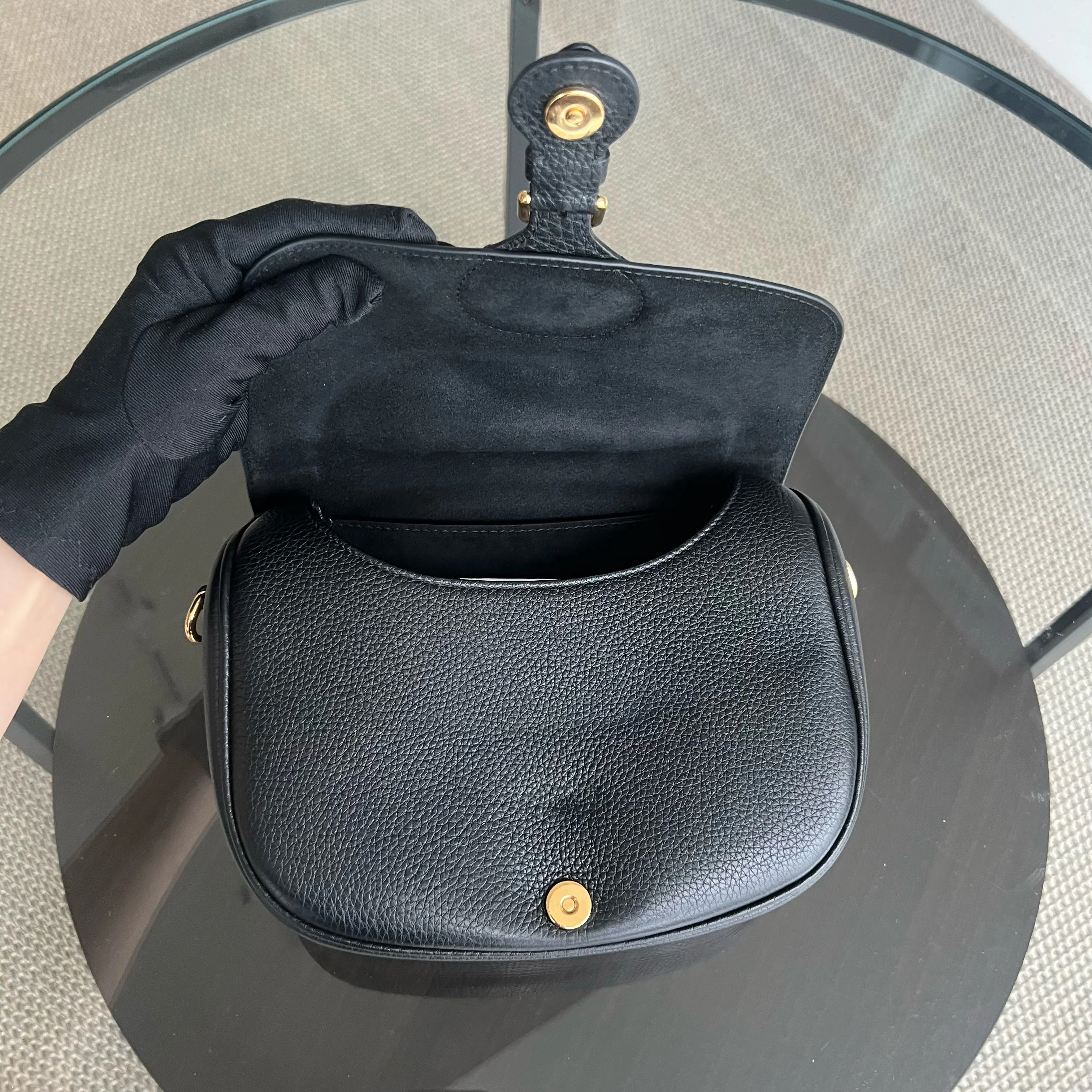 *Full Set, Receipt* Dior Bobby Medium Grained Calfskin Black Golden Hardware - Best Luxury Designers