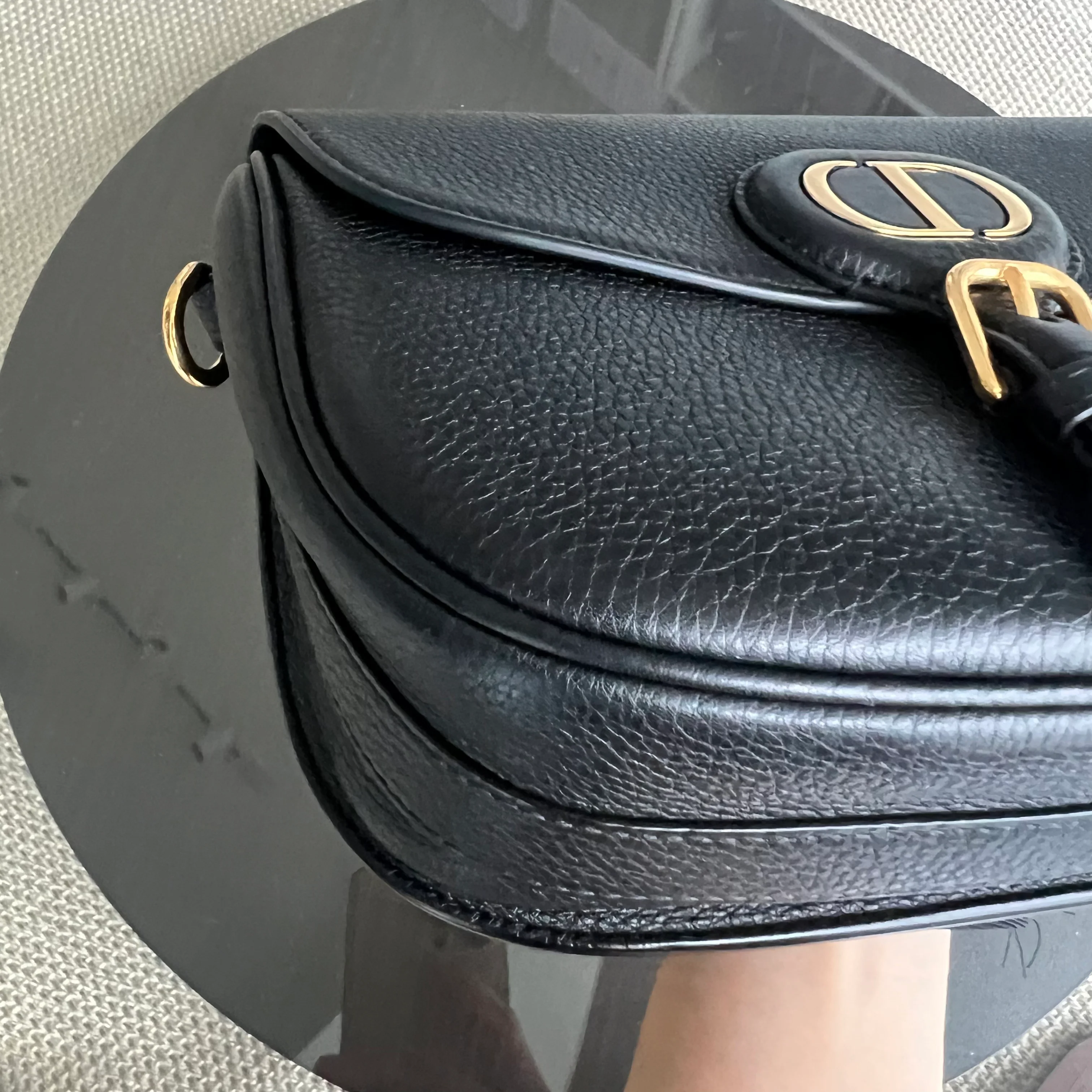 *Full Set, Receipt* Dior Bobby Medium Grained Calfskin Black Golden Hardware - Best Luxury Designers