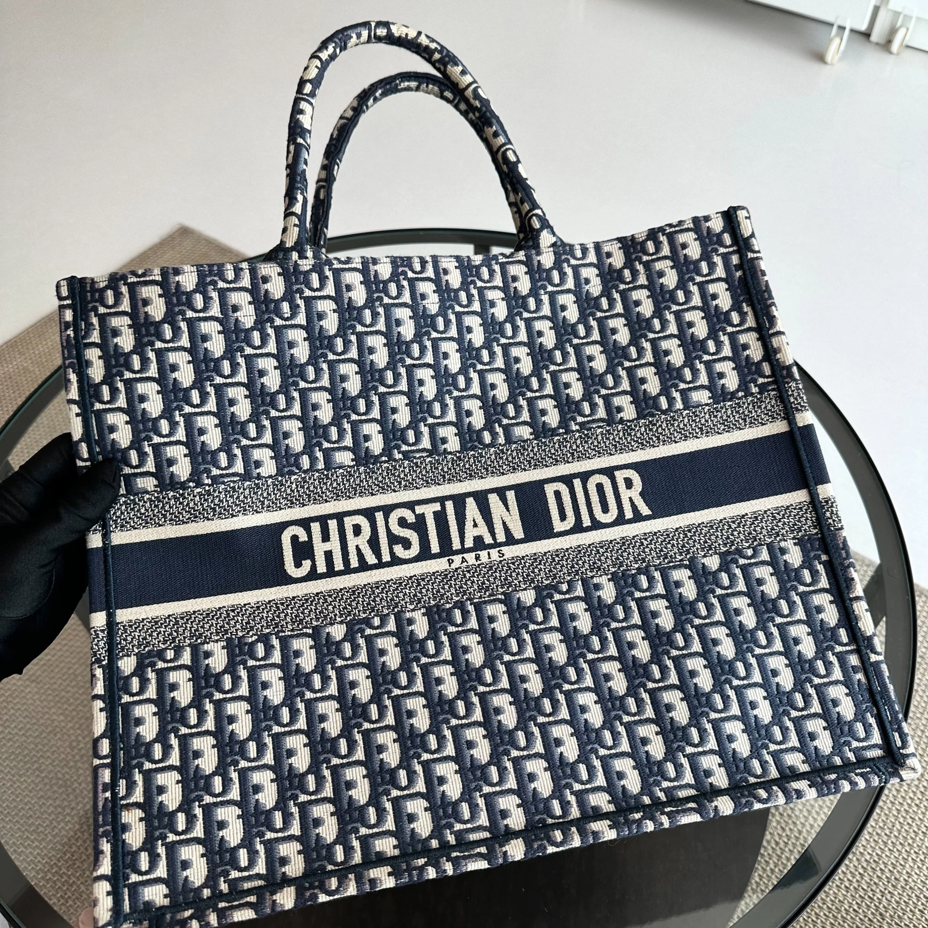 *Full Set, Receipt* Dior Book Tote Large Oblique Canvas Bag - Best Luxury Designers